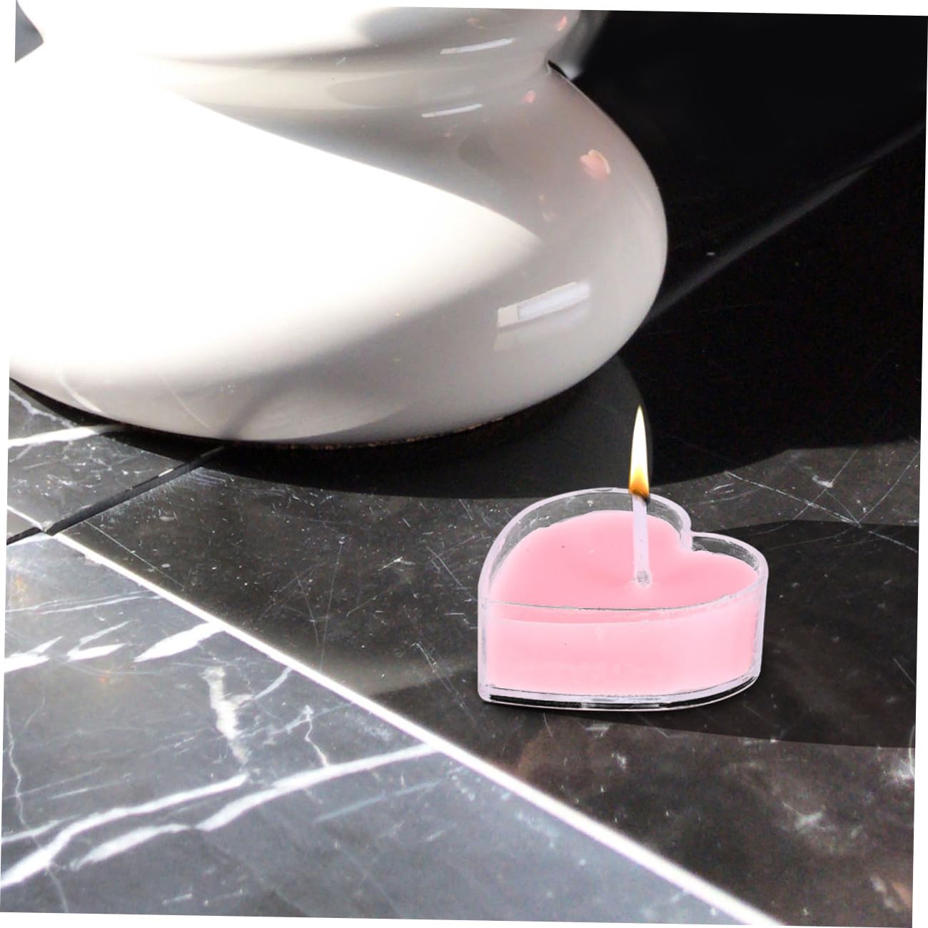 ORFOFE 9Pcs Heart Shape Tealight Candles for Proposal Romantic Valentines Day Aromatherapy Candles Smokeless Odorless Decorative Lights for Weddings Parties