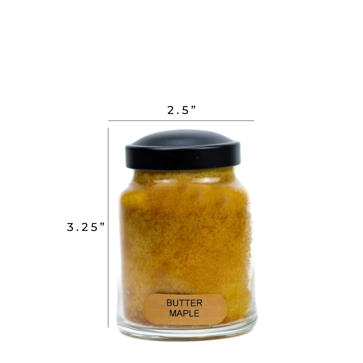 A Cheerful Giver - Butter Maple Baby Scented Glass Jar Candle (6oz) with Lid & True to Life Fragrance Made in USA