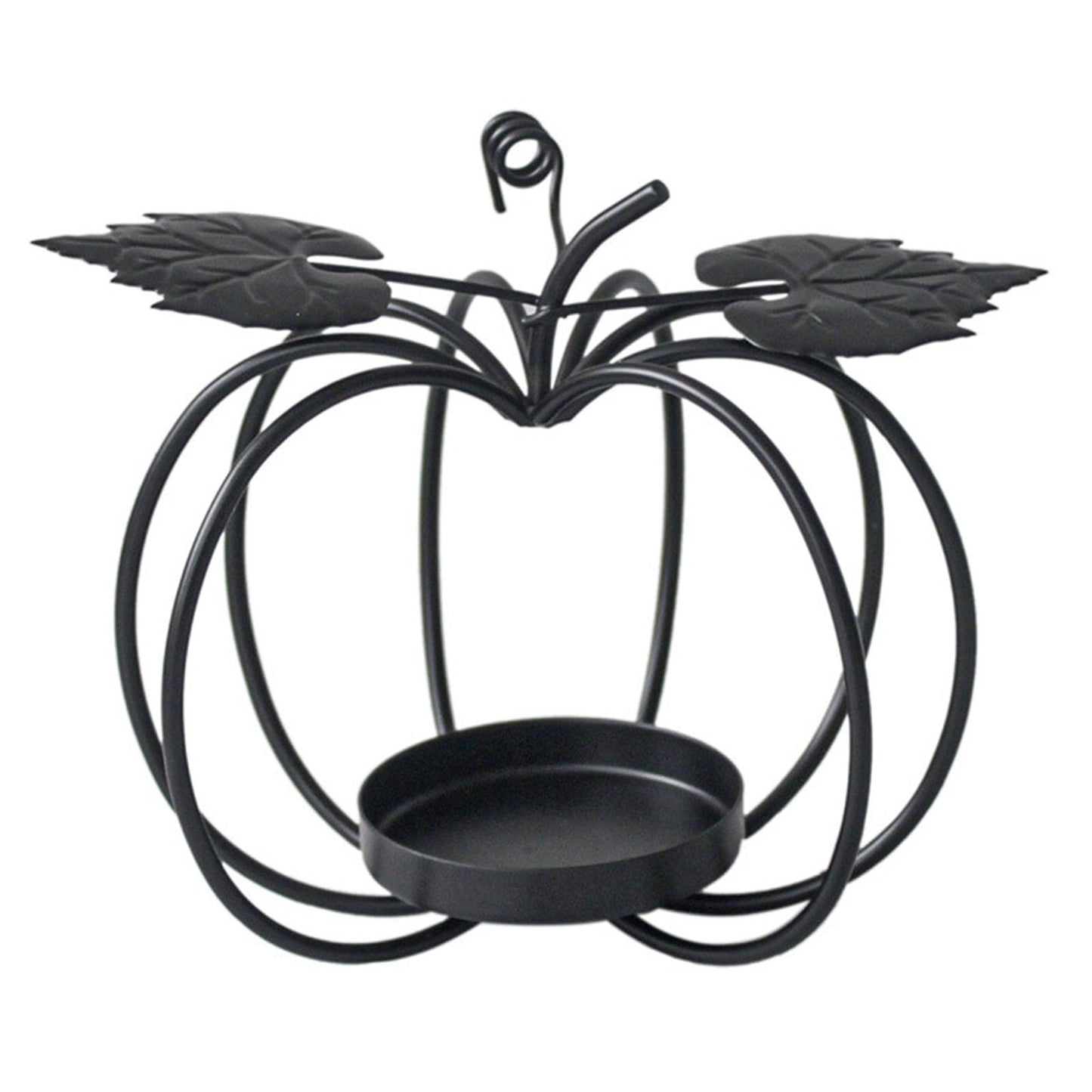 Tealight Candle Holder - Cute Candle Holders for Pillar Candles Tea Light Candle Holders Metal Candle Stand Table Centerpiece for Christmas Wedding Decor (Candle Holder with Glass Shade Black)