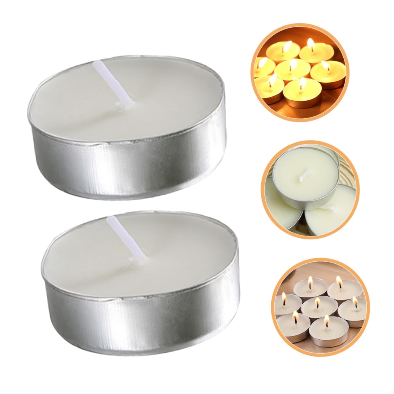 Zerodeko 100pcs Round Tealight Candles Unscented Multi Function Wedding Candles for Home and Long Burning for Romantic Atmosphere for Special Occasions