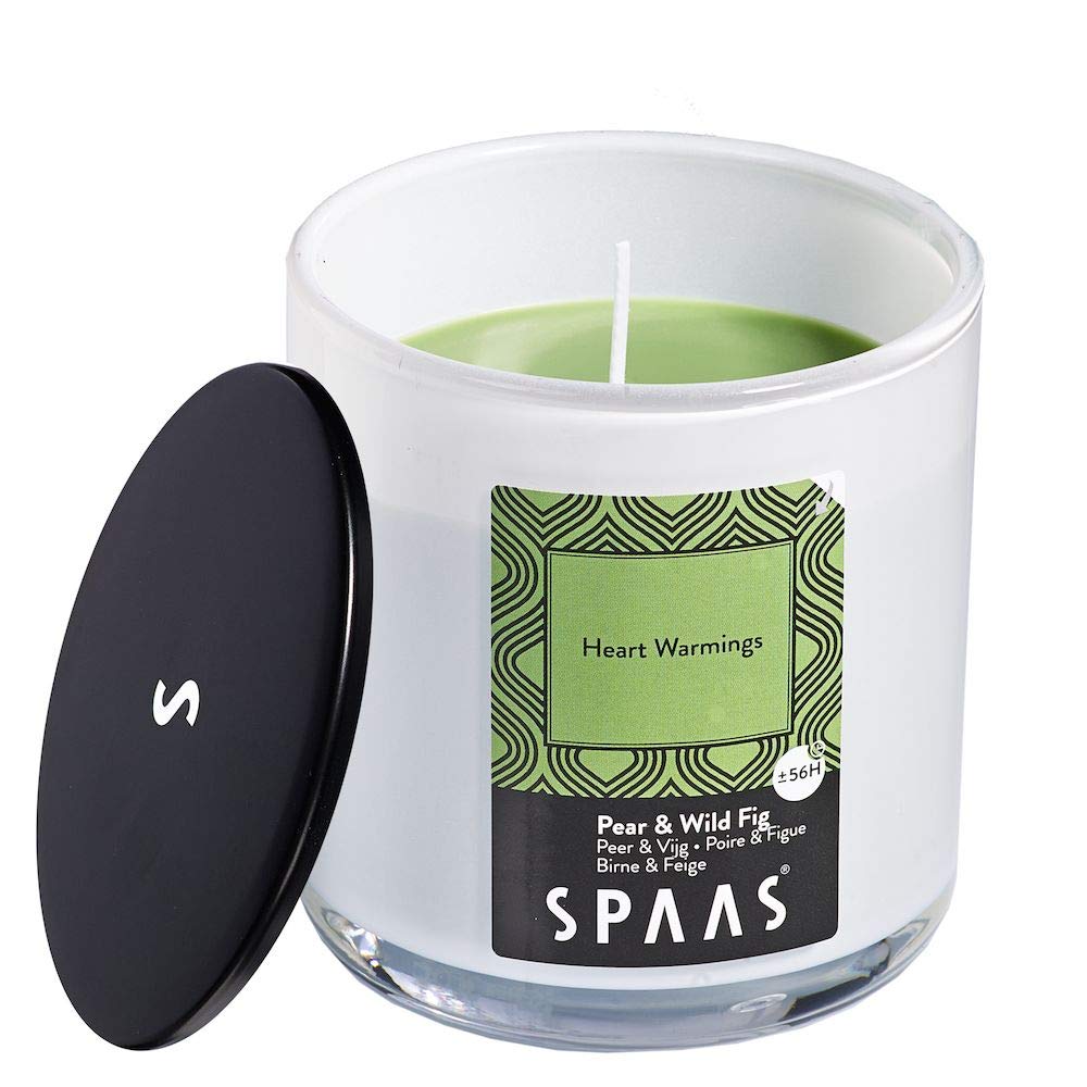 Spaas Scented Candle in Glass with Aluminium Lid, 56 Hours, Heart Warmings