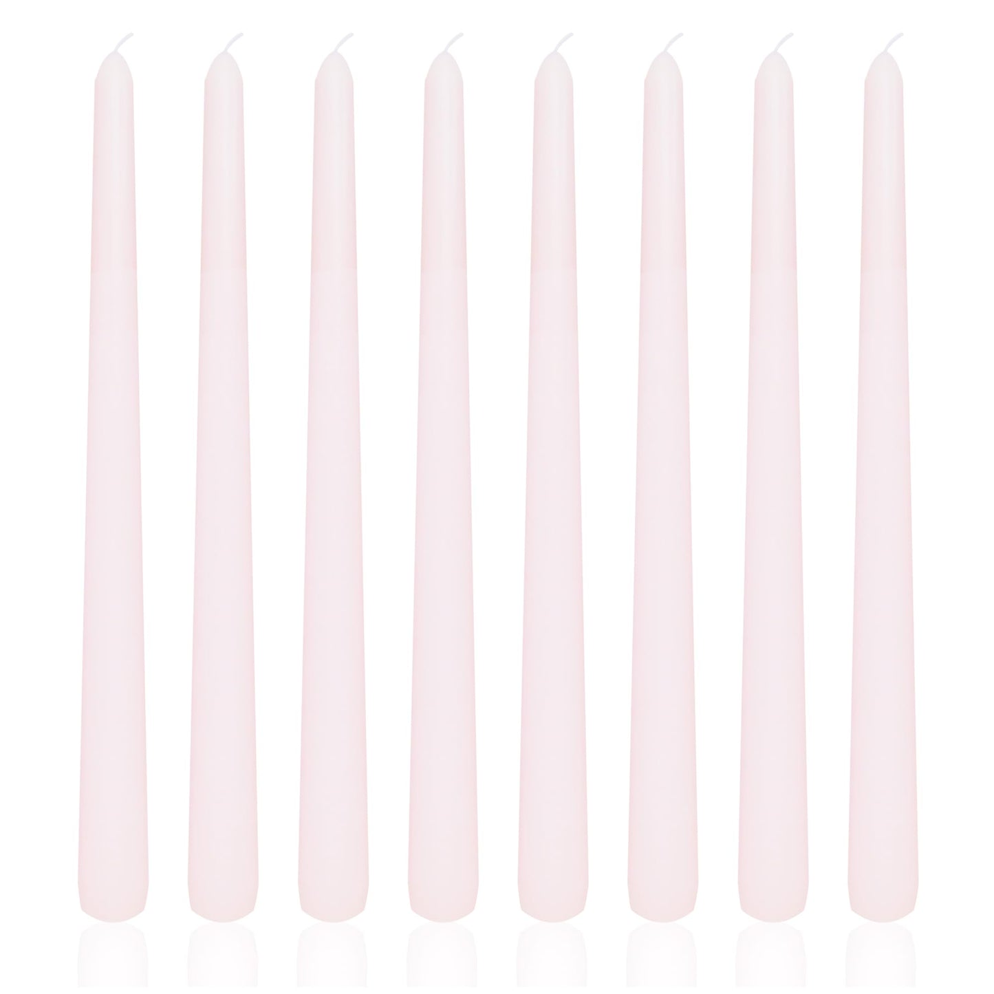 8 Pack 10 Inch Baby Pink Taper Candles Long Burning Time and Dripless Candles for Dinner Home Decor Wedding Shower