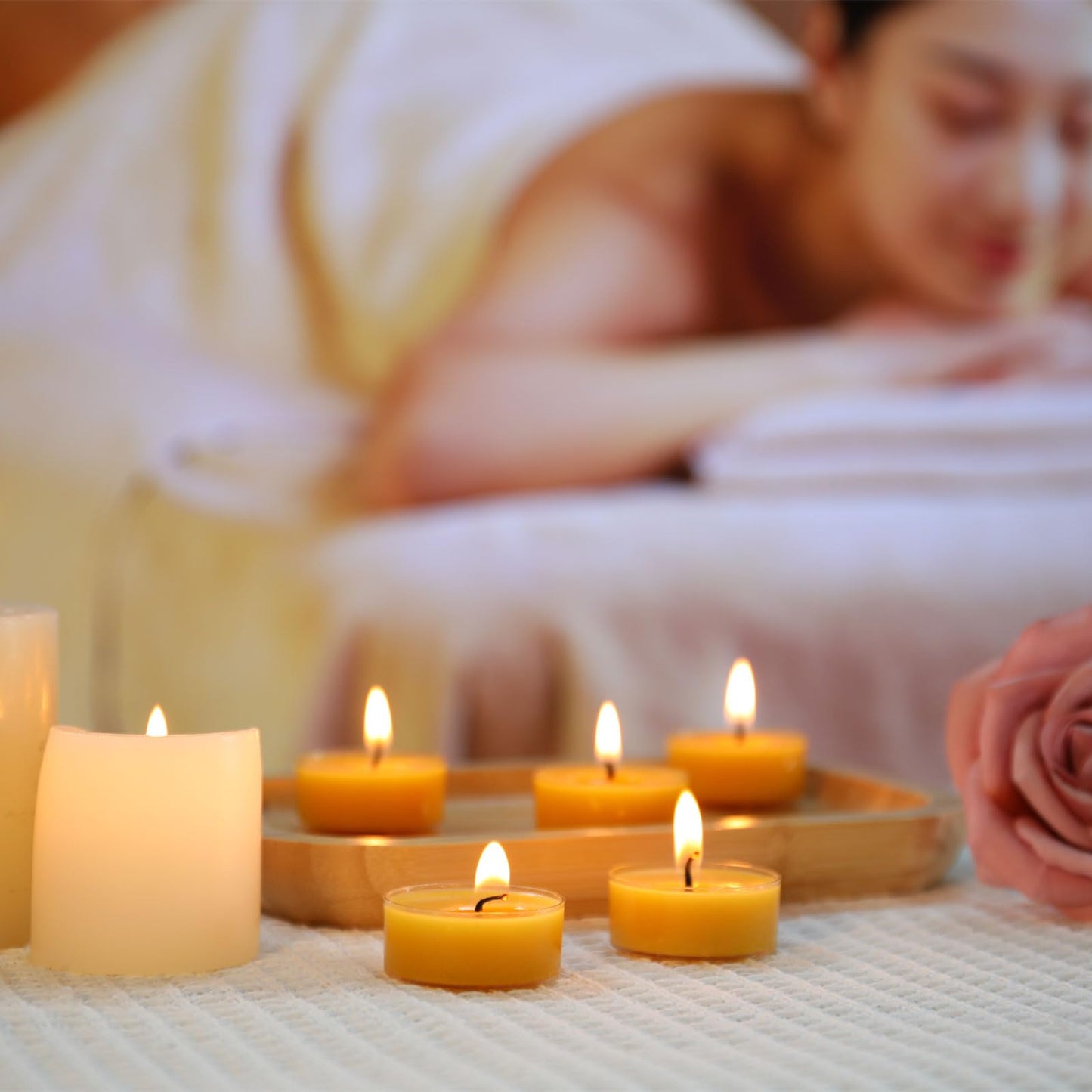Beeswax Tealight Candles+ White Floating Candles