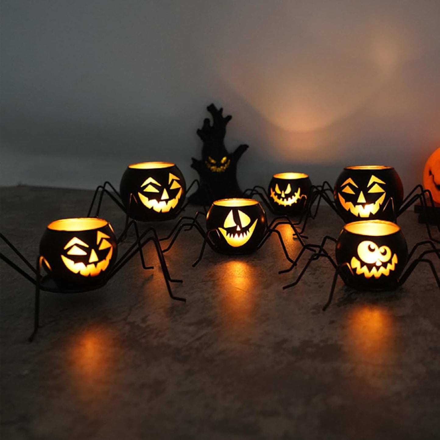 Candle Holders Bulk for Holiday Decor Indoor Outdoor Decorations for Halloween Party Table Kitchen Fireplace Bookshelf Desk Table Seasonal Display