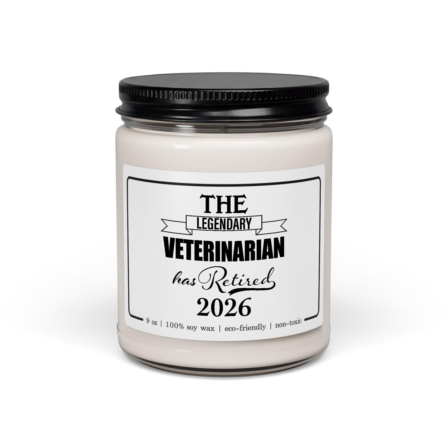 The Legendary Veterinarian Has Retired 2026 Candle Retirement Gifts for Vet Doctor of Veterinary Medicine Physiology Pet Dog Cat Animal Men Women 9oz Vanilla Scented Soy Wax Blend