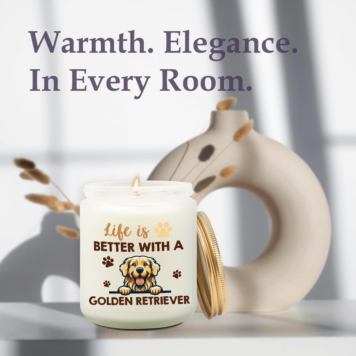Goiicoln Golden Retriever Gifts for Women, Golden Retriever Candle, Dog Mom Gift, Goldens Retrievers Mom Gifts for Birthday, Mother’s Day for New Pet Parents