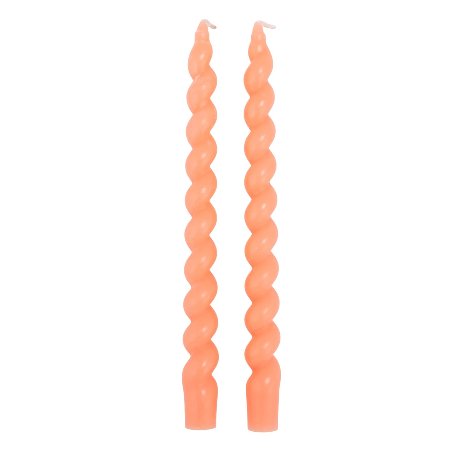 Creative Co-Op 2-Piece Unscented Twisted Taper Candles in Box, Pink