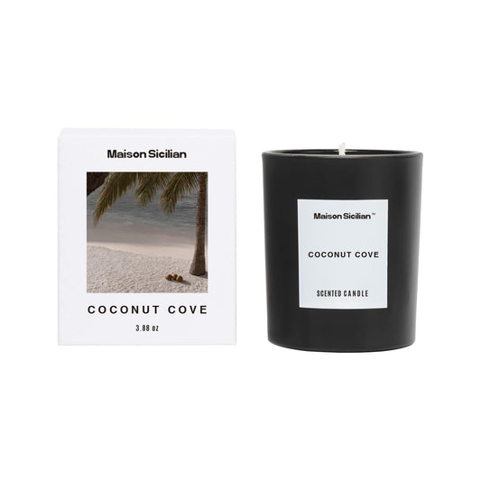 Coconut Cove Candle by Maison Sicilian | Inspired by Alto Astral | 24 Hour Burn | Premium Coconut Beeswax Blend + Luxury Fragrance Oil | Cozy Silky Luxury Ambiance & Thoughtful Gift
