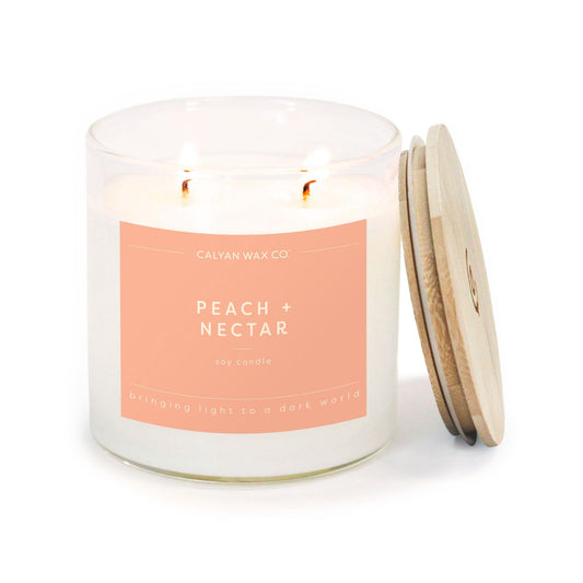 Calyan Wax Co. Peach & Nectar 2 Wick Candle