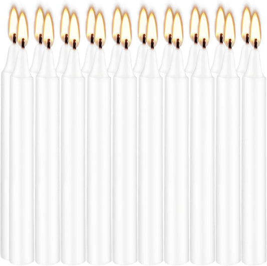 AYIQIW 4 Inch Tall 40 White Candles Mini Unscented Taper Candles for Christmas,Household, Wedding, Rituals, Prayer, Birthdays, Meditation, Altar,Party and Home Decor Candle Sticks