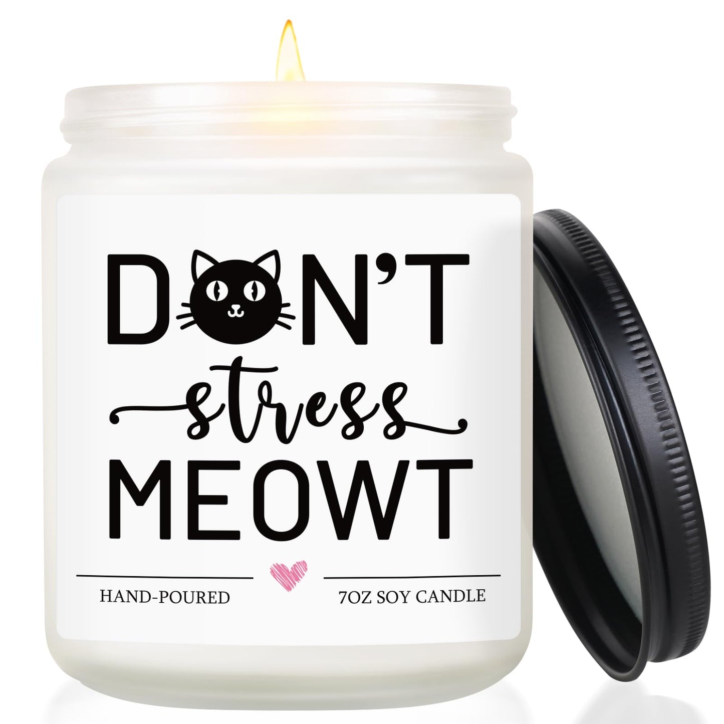 Cat Lover Gifts for Women Men, Black Cat Gifts, Mothers Day Fathers Day Birthday Christmas Gift for Cats Mom/Dad, Lady, Girls, Boys, Anxiety Relief Cats Themed Decor