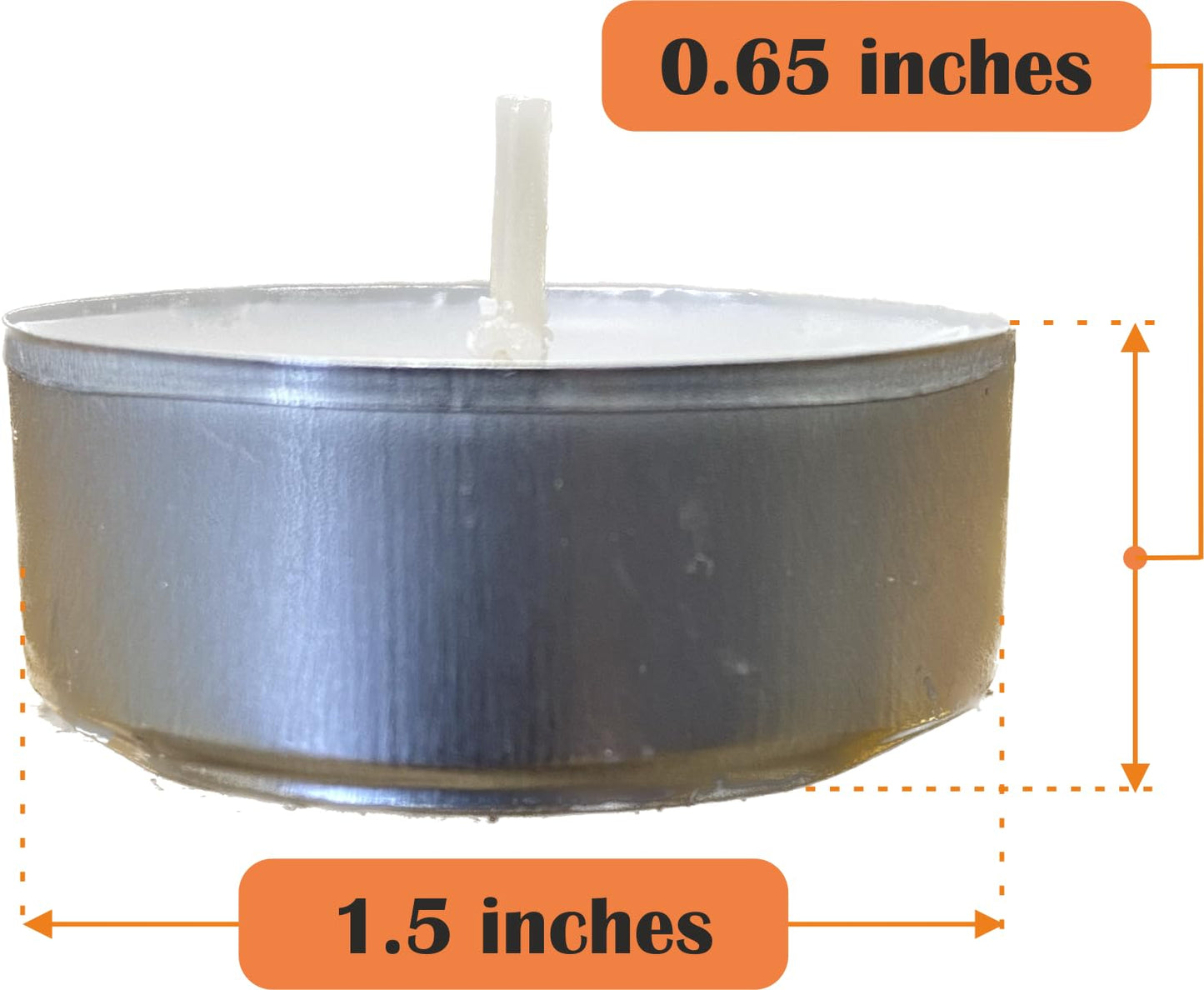 Generic Premium European Wax Tea Light Candles - Bulk Pack of 100 | Long-Lasting, Smokeless & Dripless | Ideal for Weddings, Romantic Nights & Home Decor (100 of Pack), White