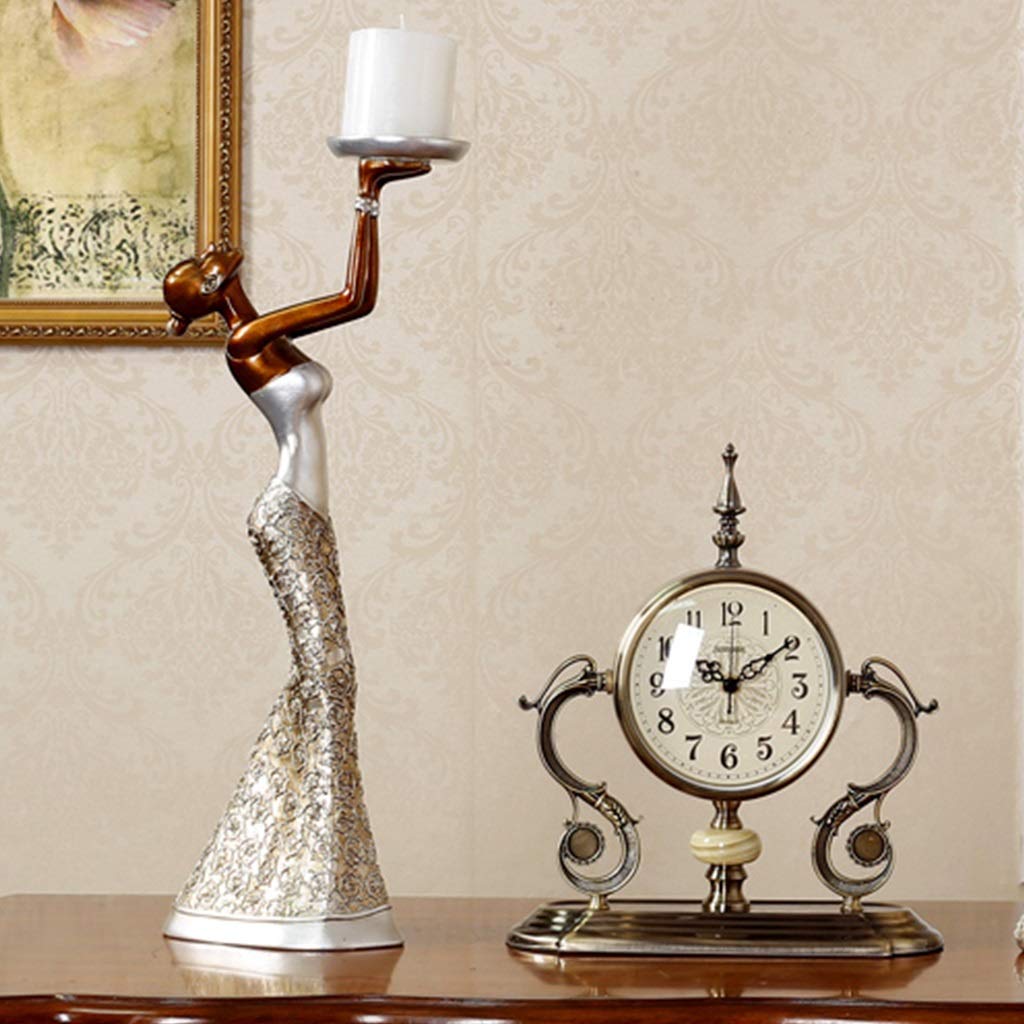 XILIN-1987 Candle Holderss European-Style Candlestick Retro Romantic Candlelight Dinner Props Candlestick Decorative Candlestick