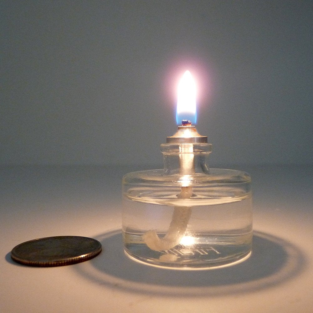 Firefly Refillable, Clear Glass Unscented Tealight Candles - 5 Pack - Bulk Long Burning Tea Lights Cotton Wick & Holder Included