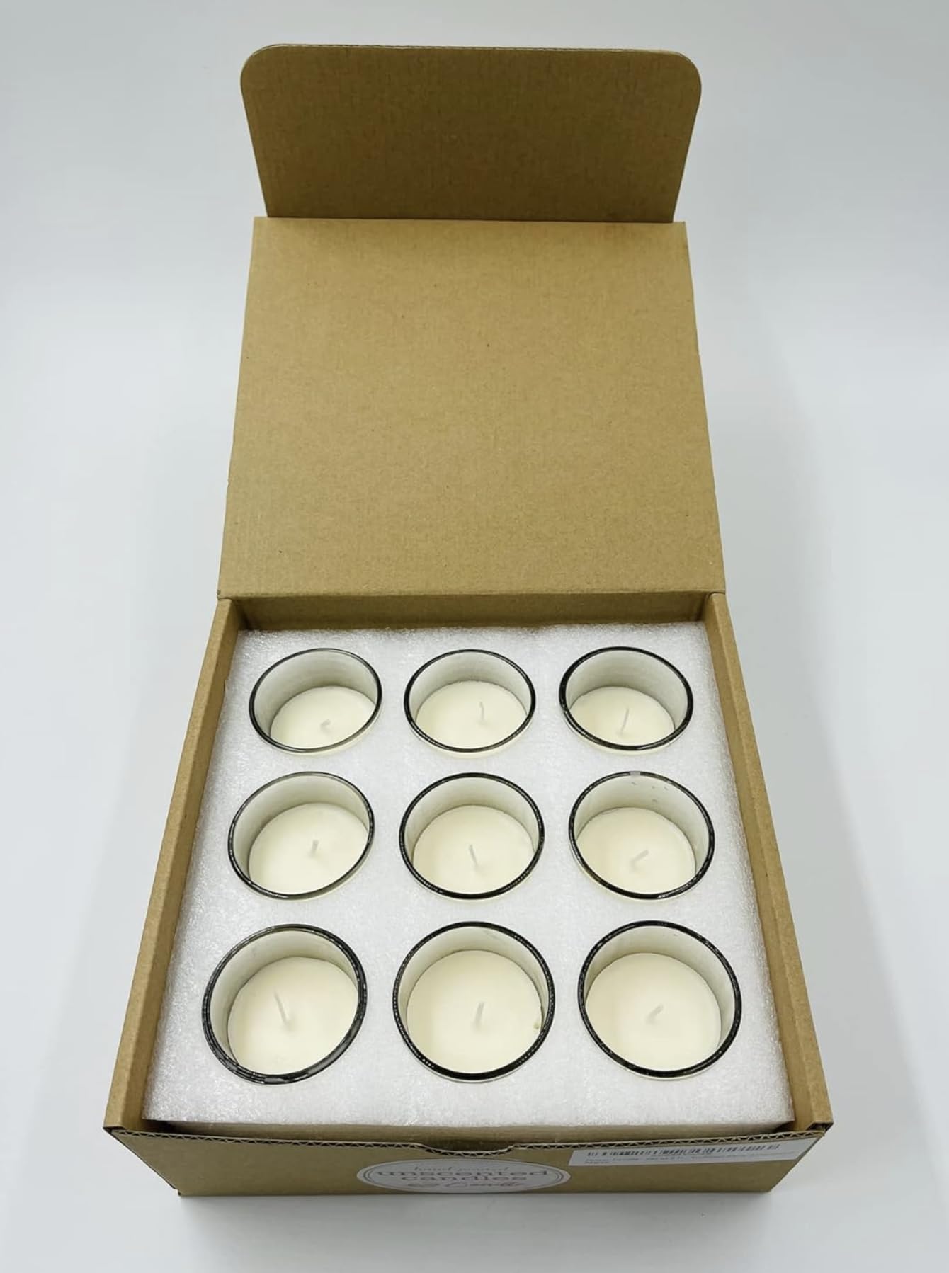 Mister Candle - 2" Glass Votive Candles – 54 Pack, Soy Wax Filled Candle Holders, 10 Hour Burn Time, Hand Poured Unscented White Votives for Weddings, Events, Emergency Use, Party Favors