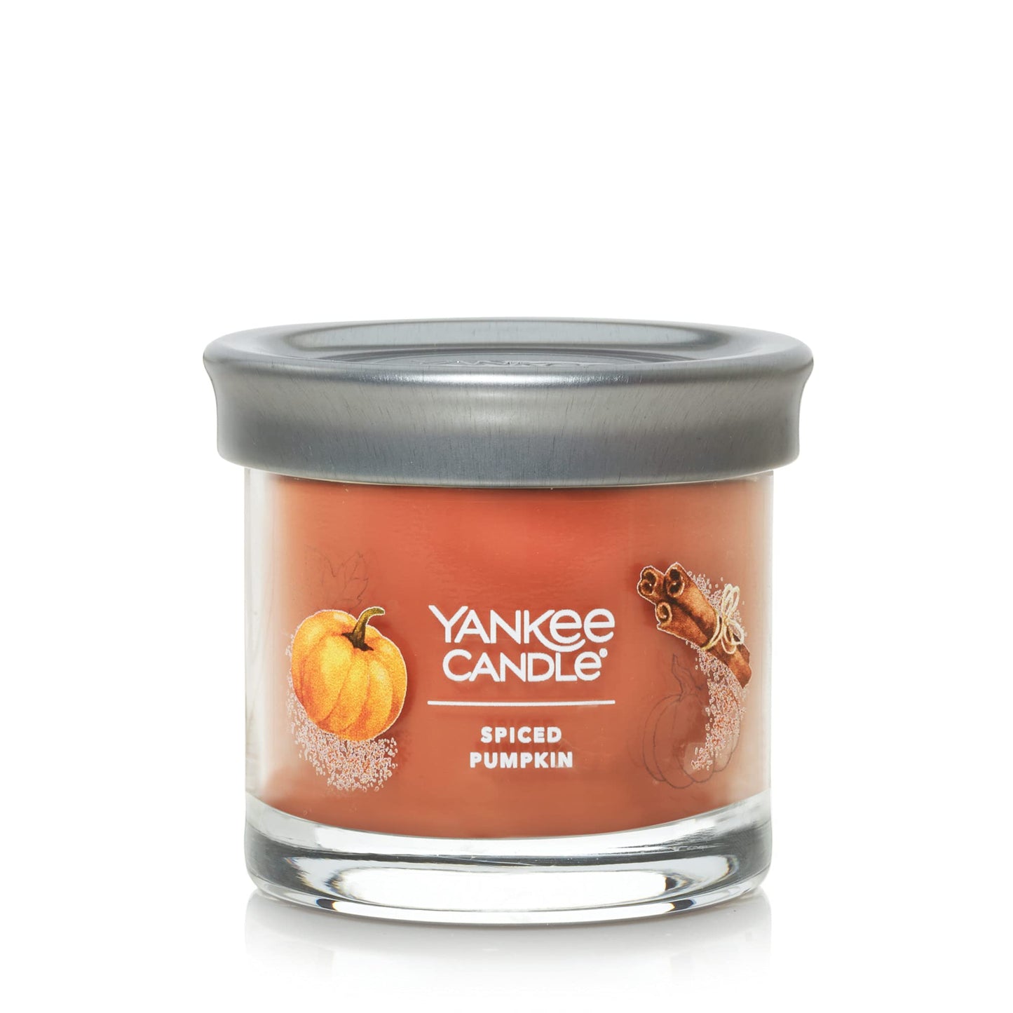 Yankee Candle Spiced Pumpkin Scented, Signature 4.3oz Small Tumbler Single Wick Candle, Over 20 Hours of Burn Time (Pack of 2)