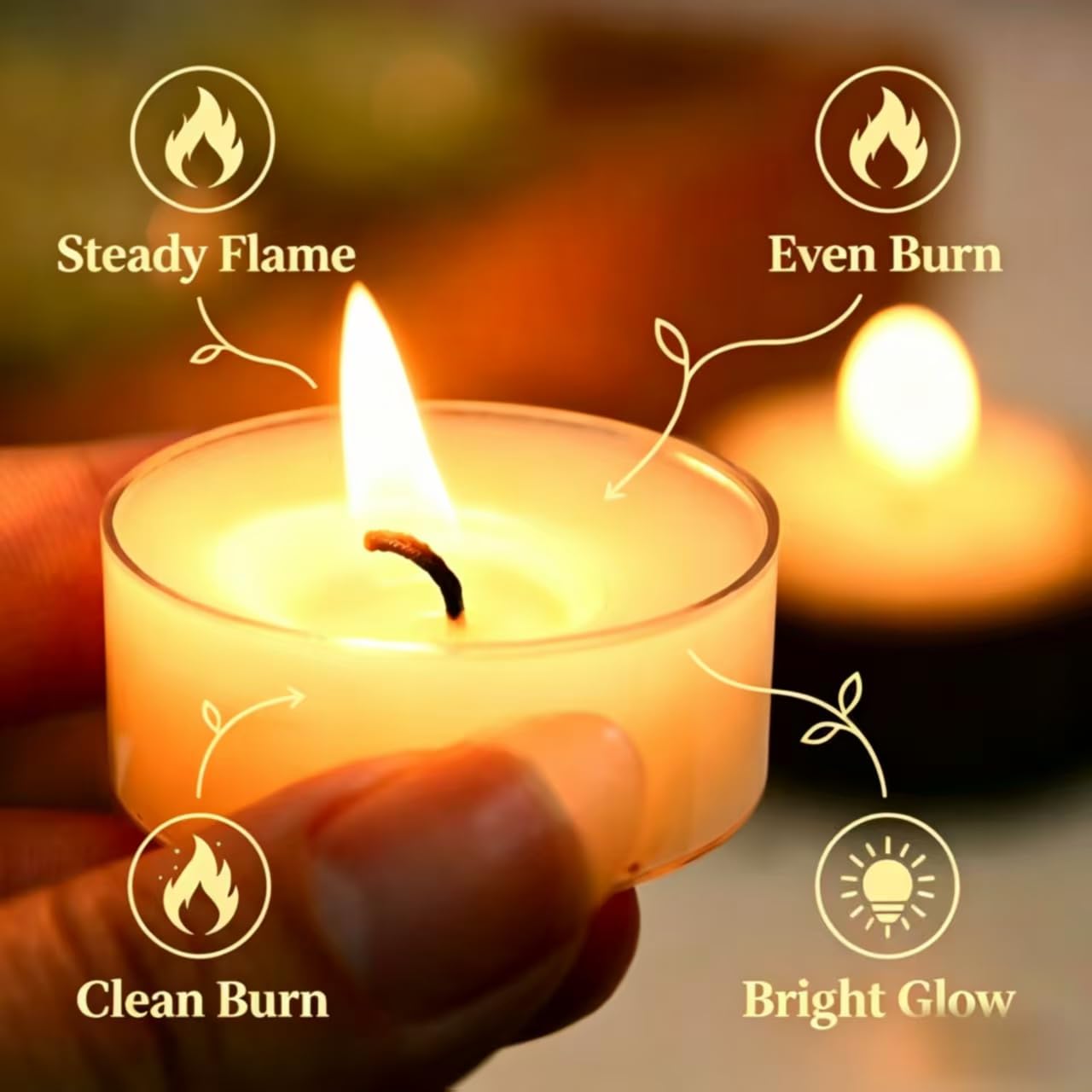 DEYBBY Natural White Beeswax Tea Candles 30 Pack, Unscented Pure Organic Beeswax Tealight Candles Bulk, 4-5 Hours Small Tealights in Clear Cup for Home Decoration Emergency Bath Relaxation
