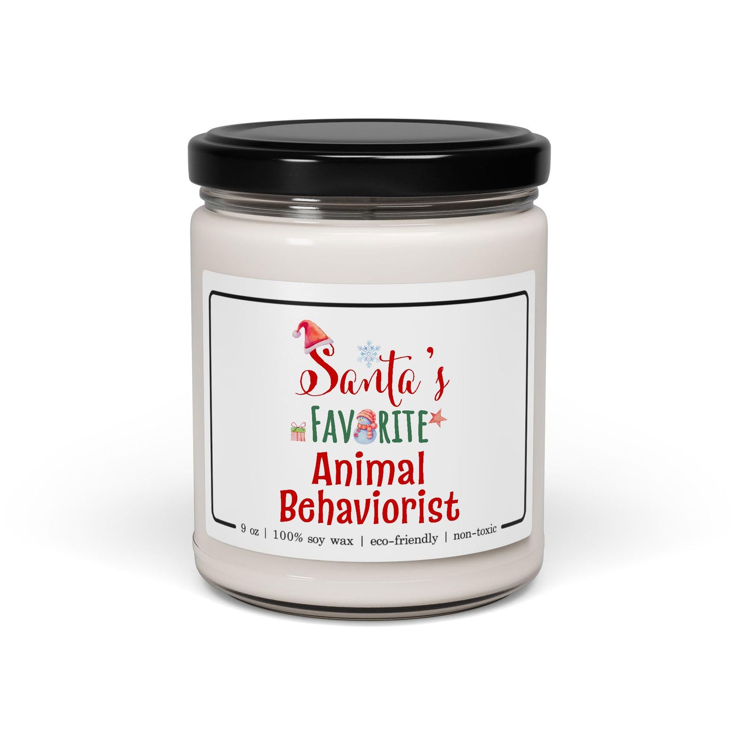 Santa's Favorite Animal Behaviorist Candle - Christmas Gifts for Animal Psychologist Staff Employee Boss Manager Party Decor - Xmas, New Year - 9oz Soy Wax Cinnamon Vanilla Scent
