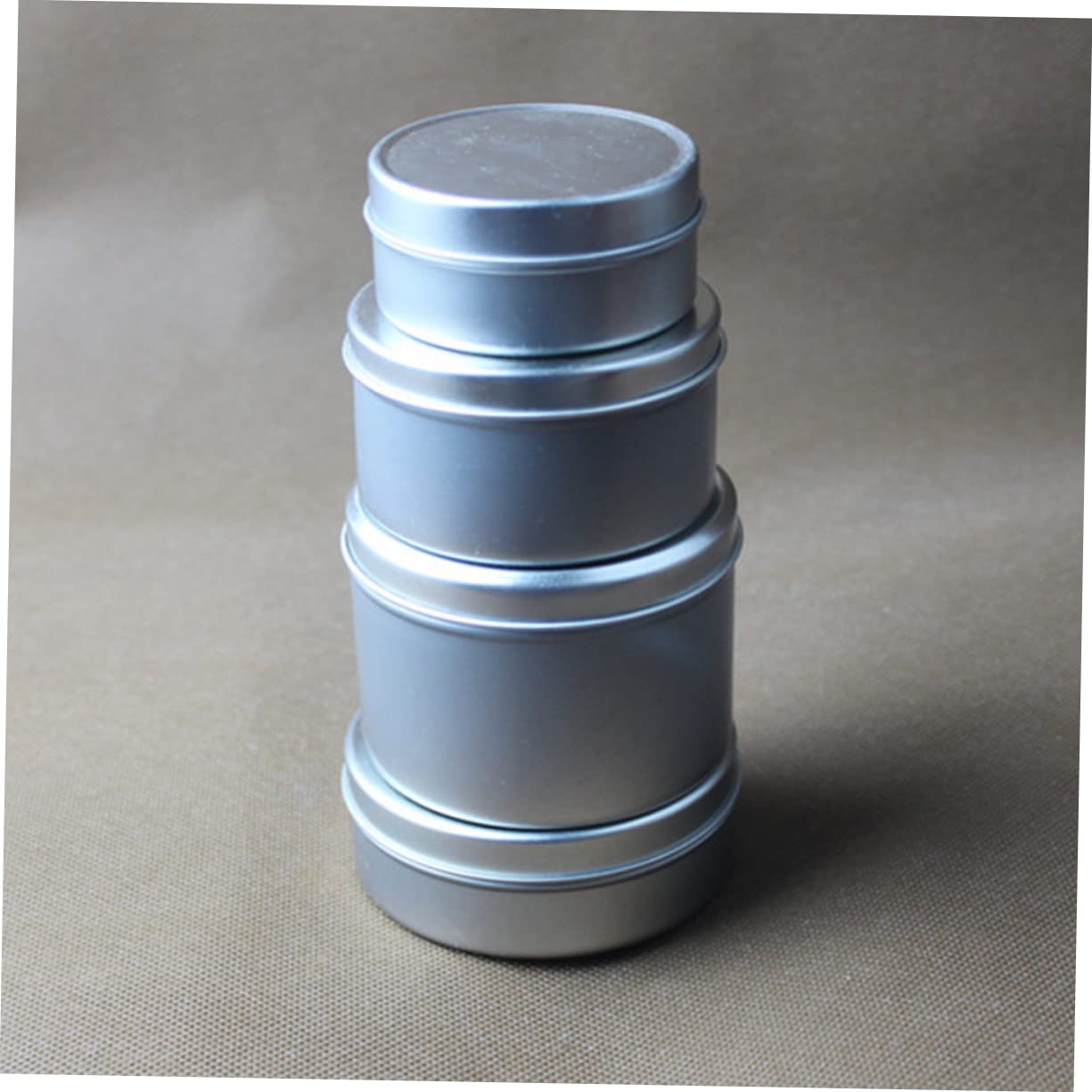 LALAFINA 4pcs Candle Making Kit Handmade Tin Containers for Scented Candles for Home Crafting Wedding Favors and Presentations