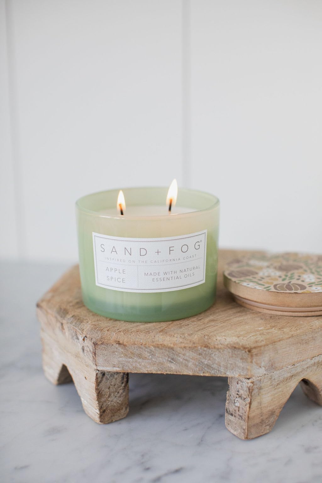 Sand + Fog Scented Candle - Apple Spice – Additional Scents and Sizes – 100% Cotton Lead-Free Wick - Luxury Air Freshening Jar Candles - Perfect Home Decor – 12oz