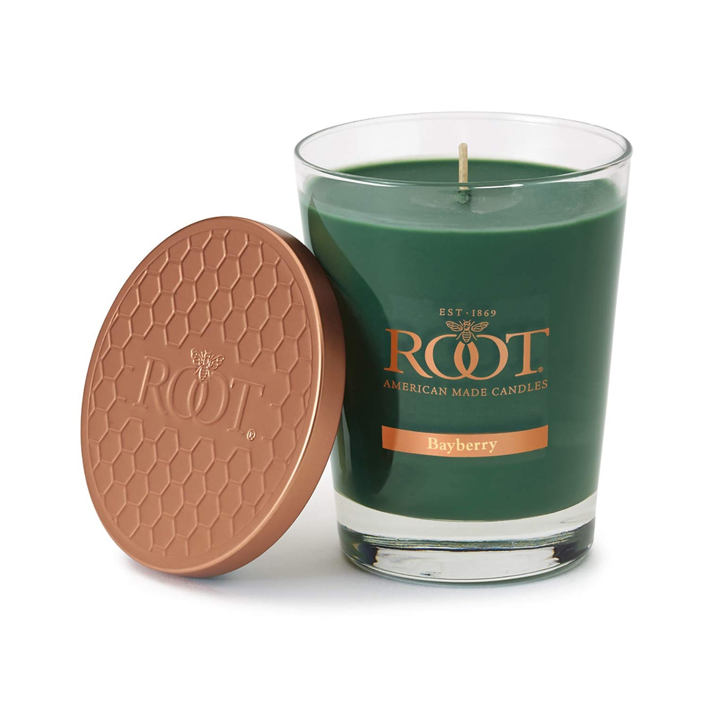 Root Candles Holiday Scented Candles Honeycomb Veriglass Premium Handcrafted Beeswax Blend Candle, Large, Bayberry