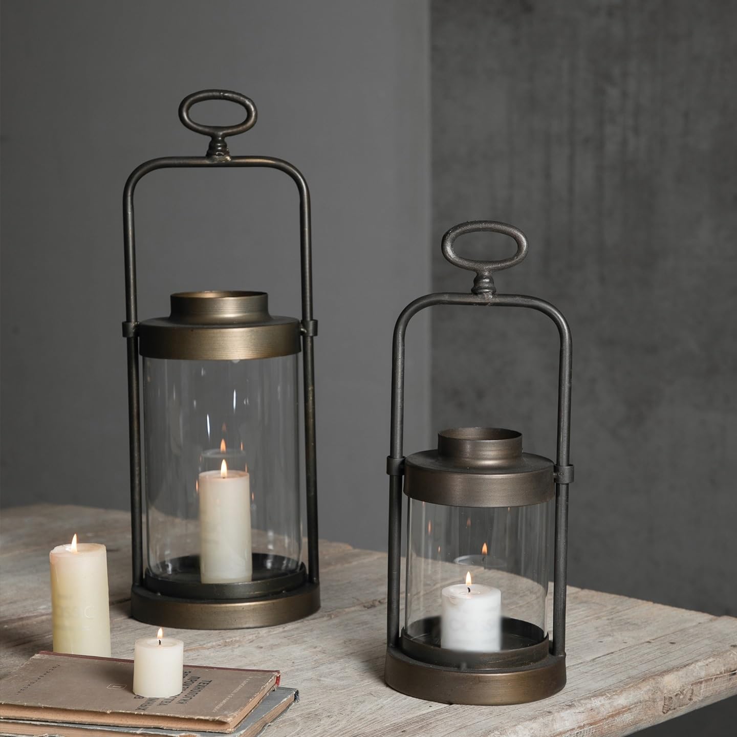 Candle Holders Industrial Style Iron Candlestick Retro Ornaments for Weddings, Churches, Halloween, Dining and Home Accessories Decorative Candlestick(Small)