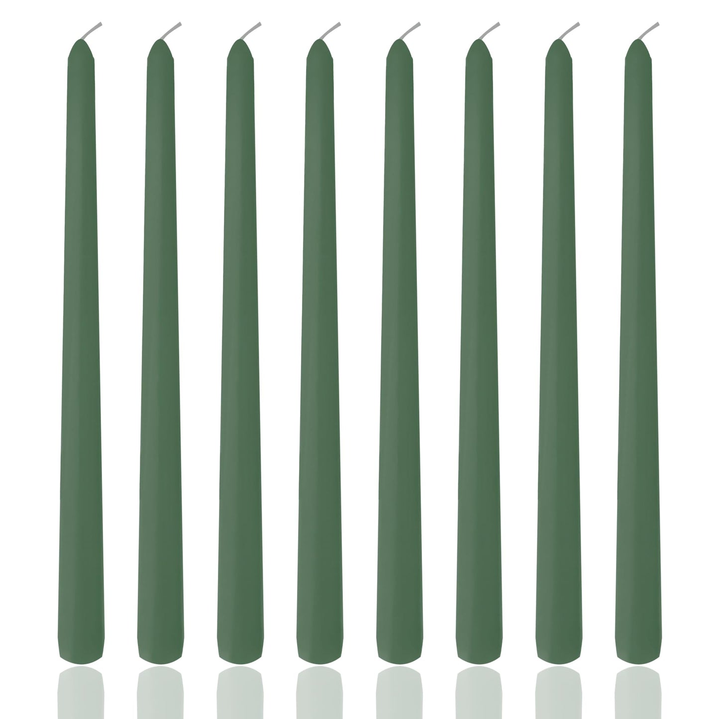 8 Pack 10 Inch Green Taper Candles for Christmas Candles for Home Decor Dinner Party Celebrations Wedding Shower