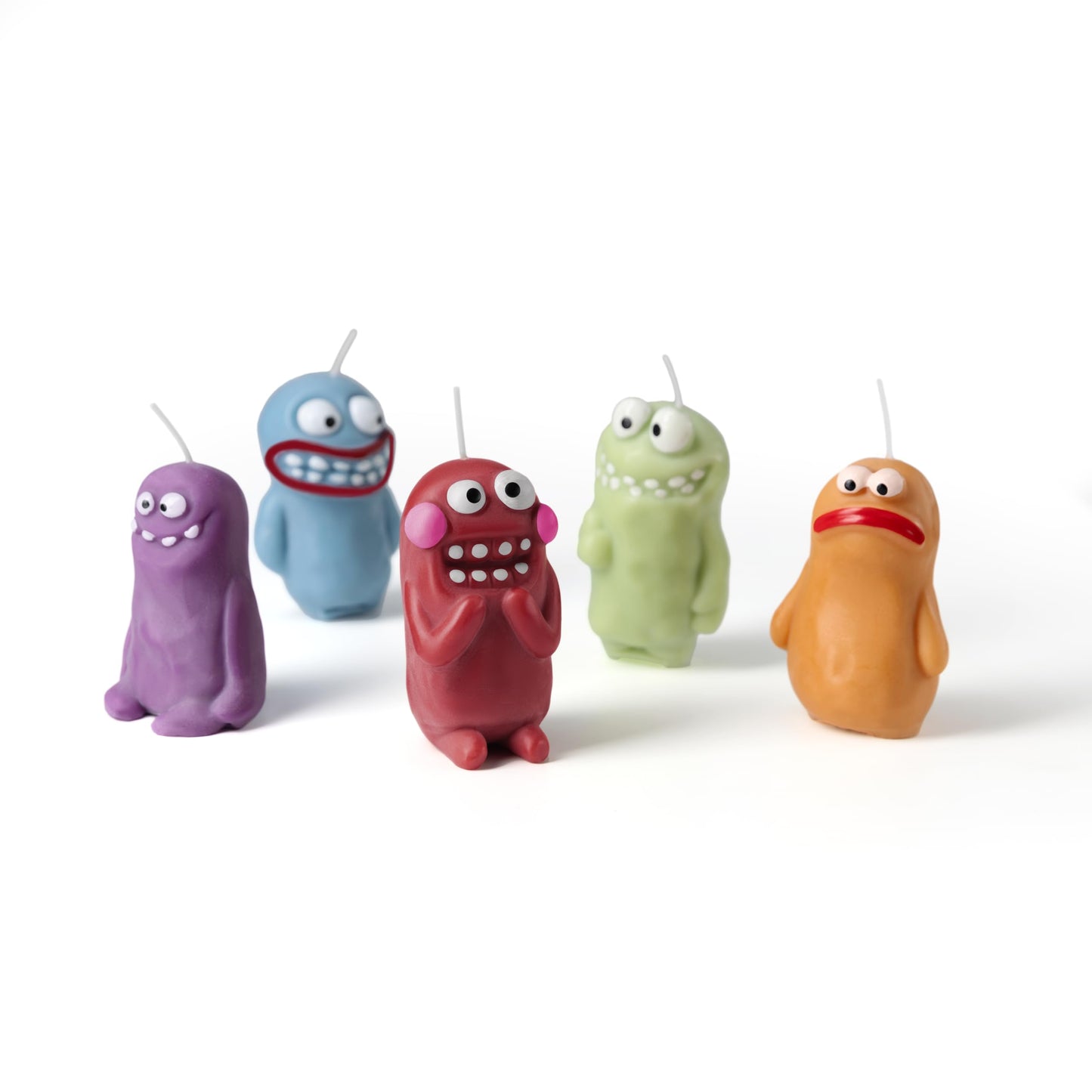 Cute Funny Clay Creature Candle with Natural Scents (Blue Wind Chimes), Novelty Home Decor Gifts for Holidays, Birthdays, Party Favors, Natural Soy Wax, Relaxation and Mood Enhancement
