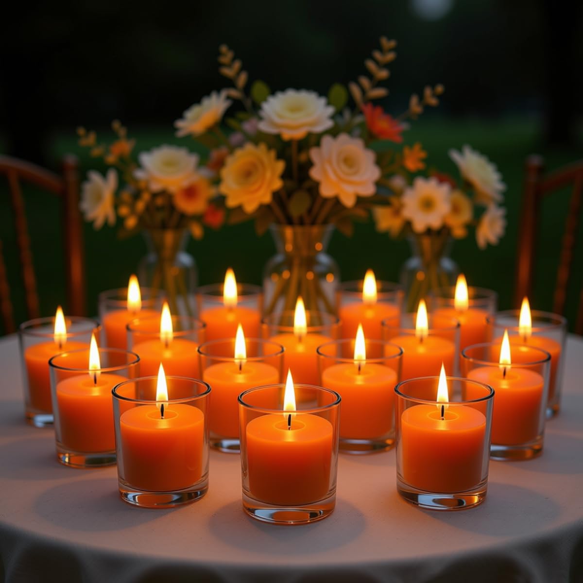 10 Hour Burgundy Votive Candles for Weddings Party Christmas and Emergency, Set of 36 Unscented Bulk Candles for Restaurants and Home Decoration