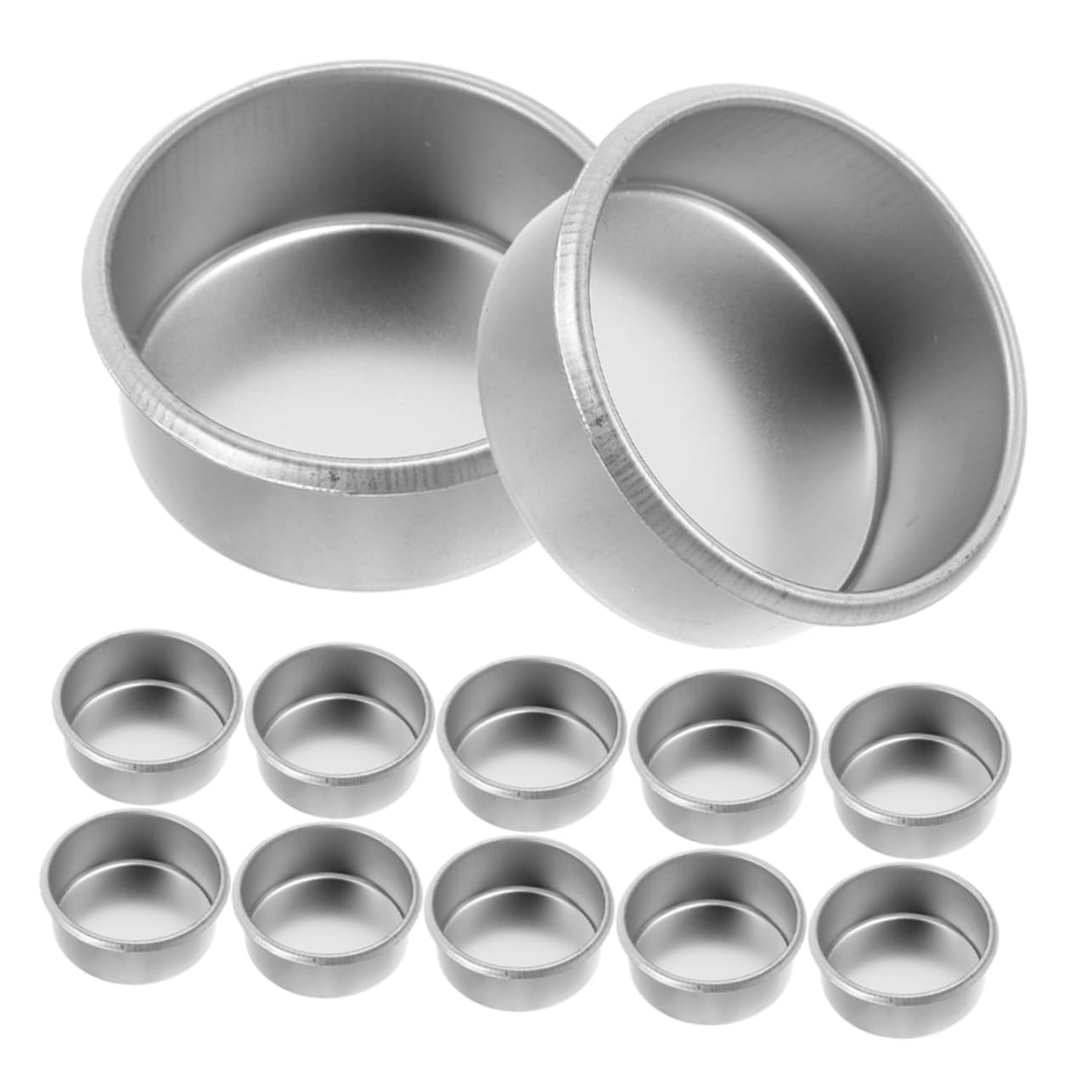PLAFOPE 15pcs Metal Candle Tins DIY Tea Light Containers for Home Decor Essential Oil Burning and Aromatherapy Sturdy Construction Minimalist Design