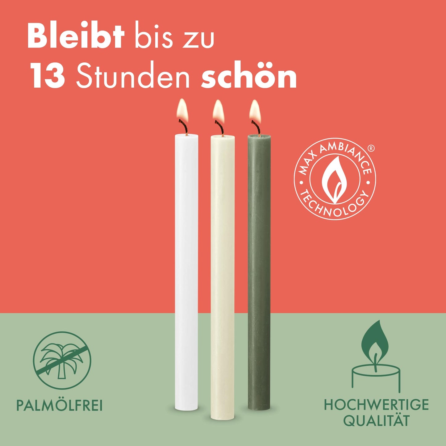 Bolsius Tapered Dinner Pillar Candles - Pink - Pack of 9 - Long Burning Time of 13 Hours - Household Candle - Interior Decoration - Unscented - Natural Vegan Wax - 27 x 2.3 cm - Mother's Day