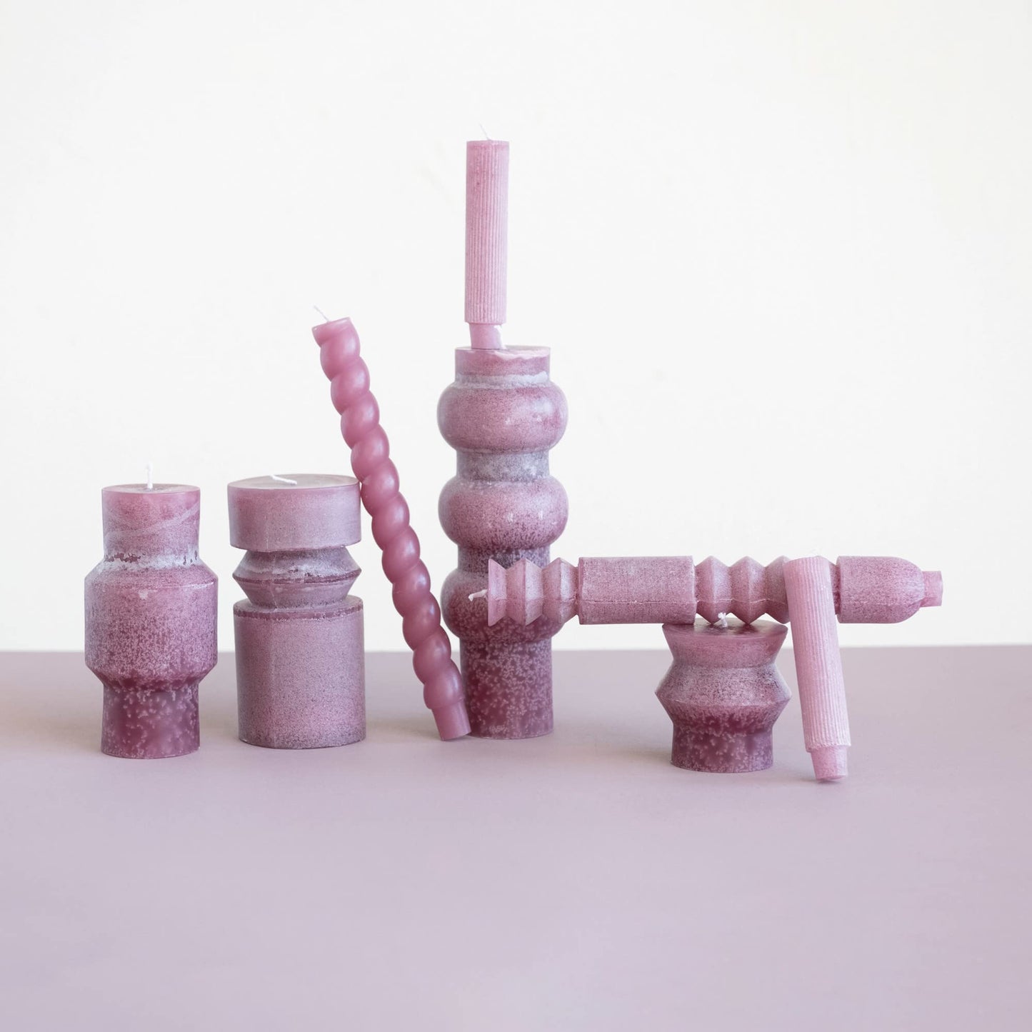 Creative Co-Op Unscented Totem Pillar, Pinot Candles, 3" L x 3" W x 9" H, Purple