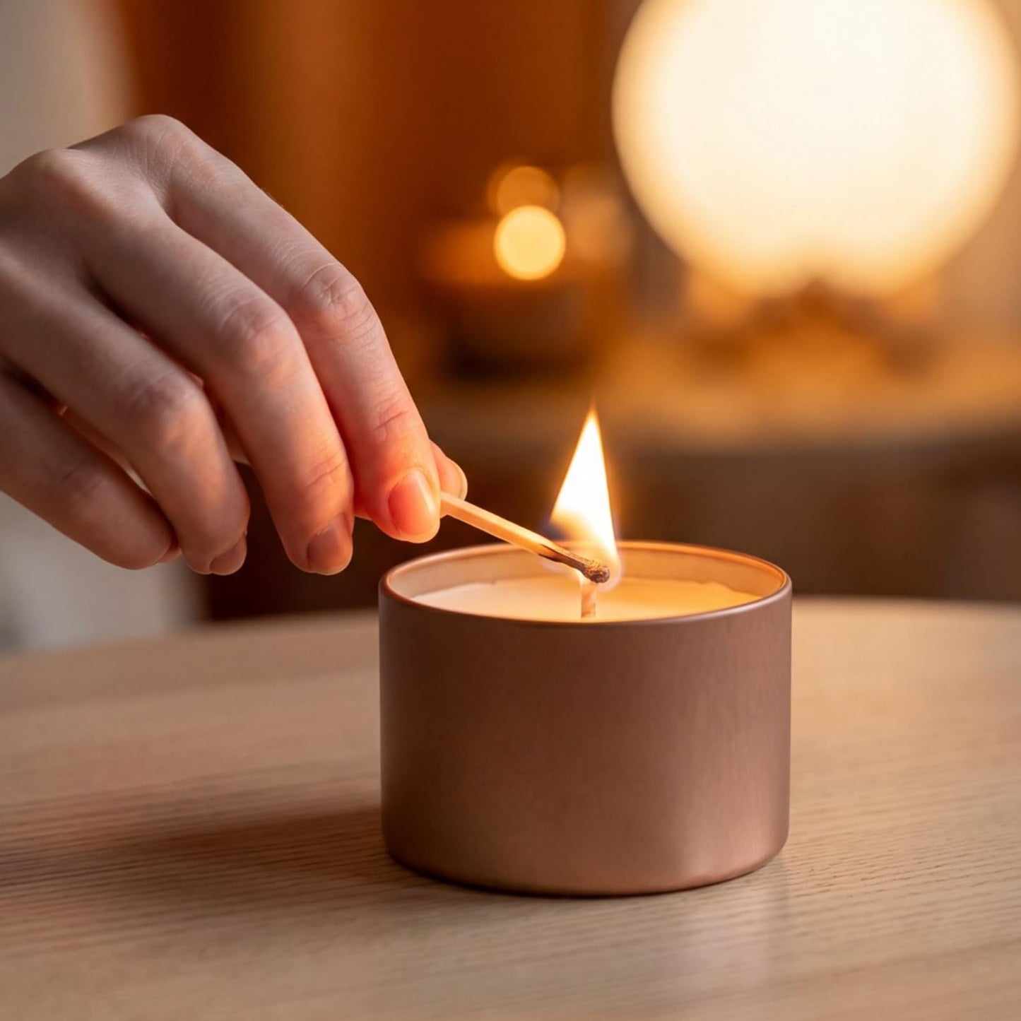 Suclain 50 Pack 4oz Rose Gold Candle Jars Bulk, Mini Empty Candle Tins with Lid for Making Candles, Candy Tins for Wedding, Candles Containers for Wedding Party DIY Crafts, Sample Storage
