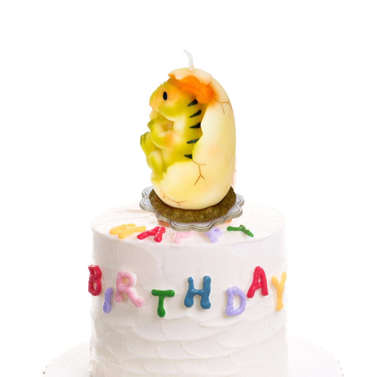 Mesiiloly Mesiiloly Largr Dinosaur Birthday Candle - 3.2" Green Dinosaur Cake Topper for Boys and Girls, Cute Dino Candle for Easter Birthday Party Decorations