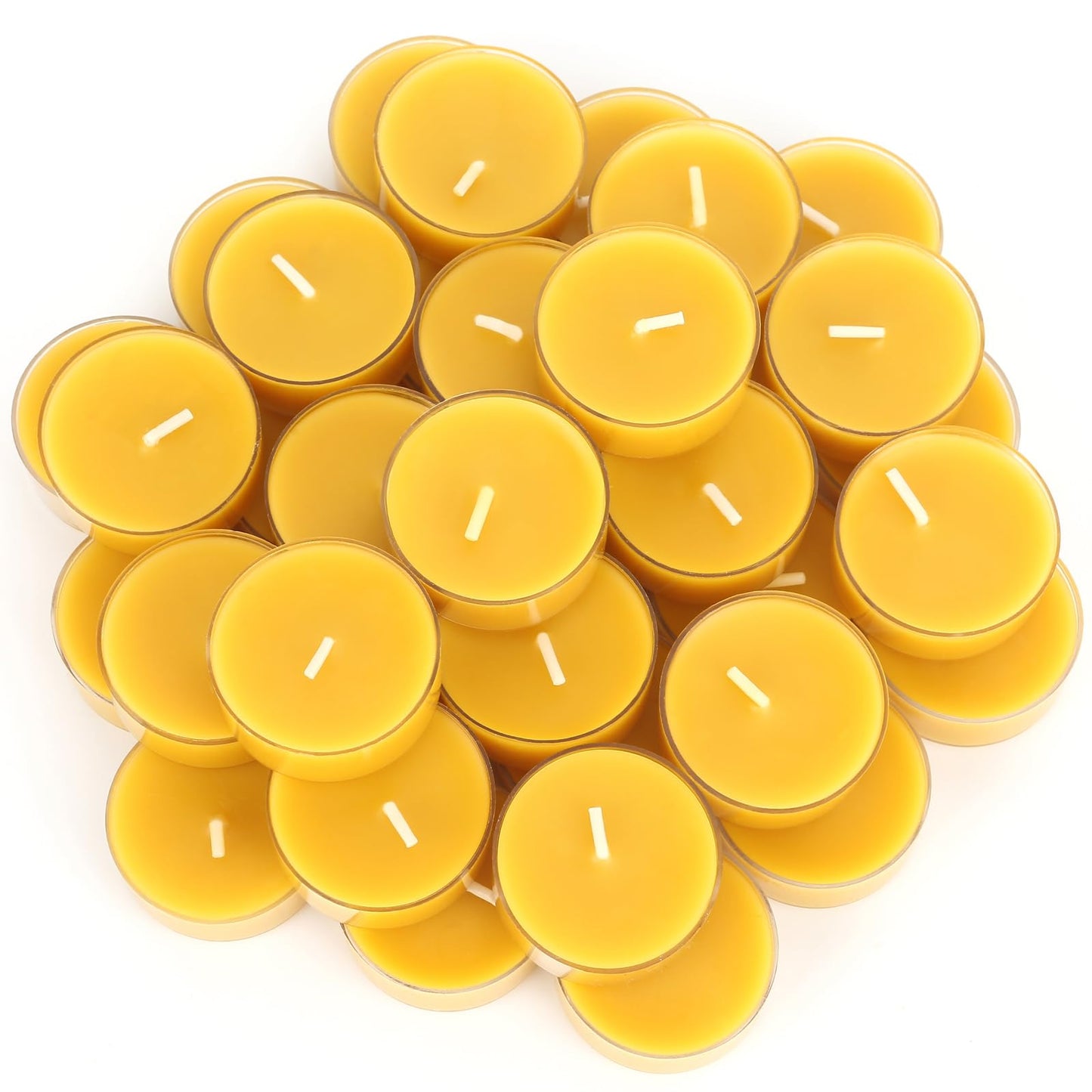 Natural Beeswax Pillar Candle+Beeswax Tealight Candles