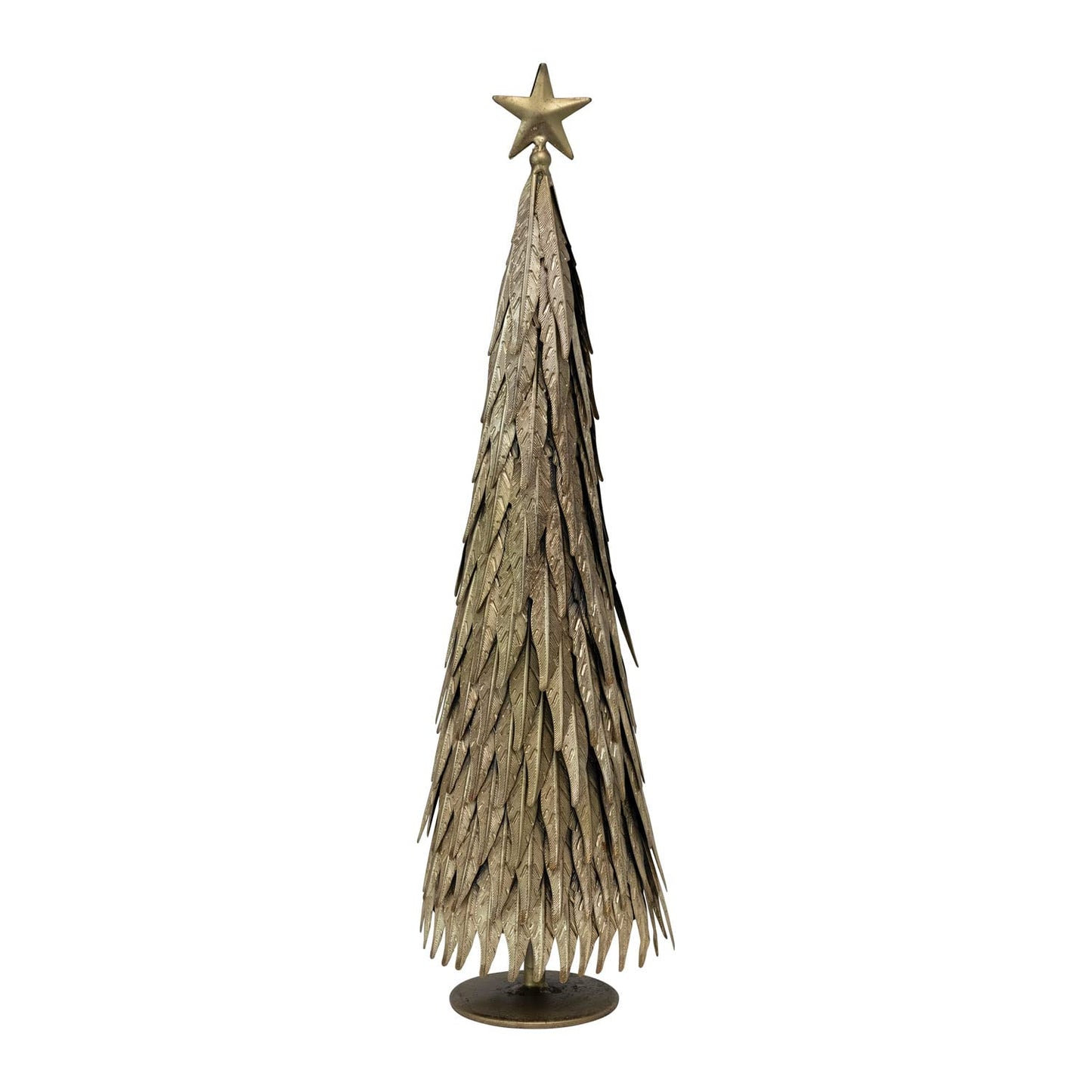 Creative Co-Op Metal Taper Holder, Antique Gold Finish
