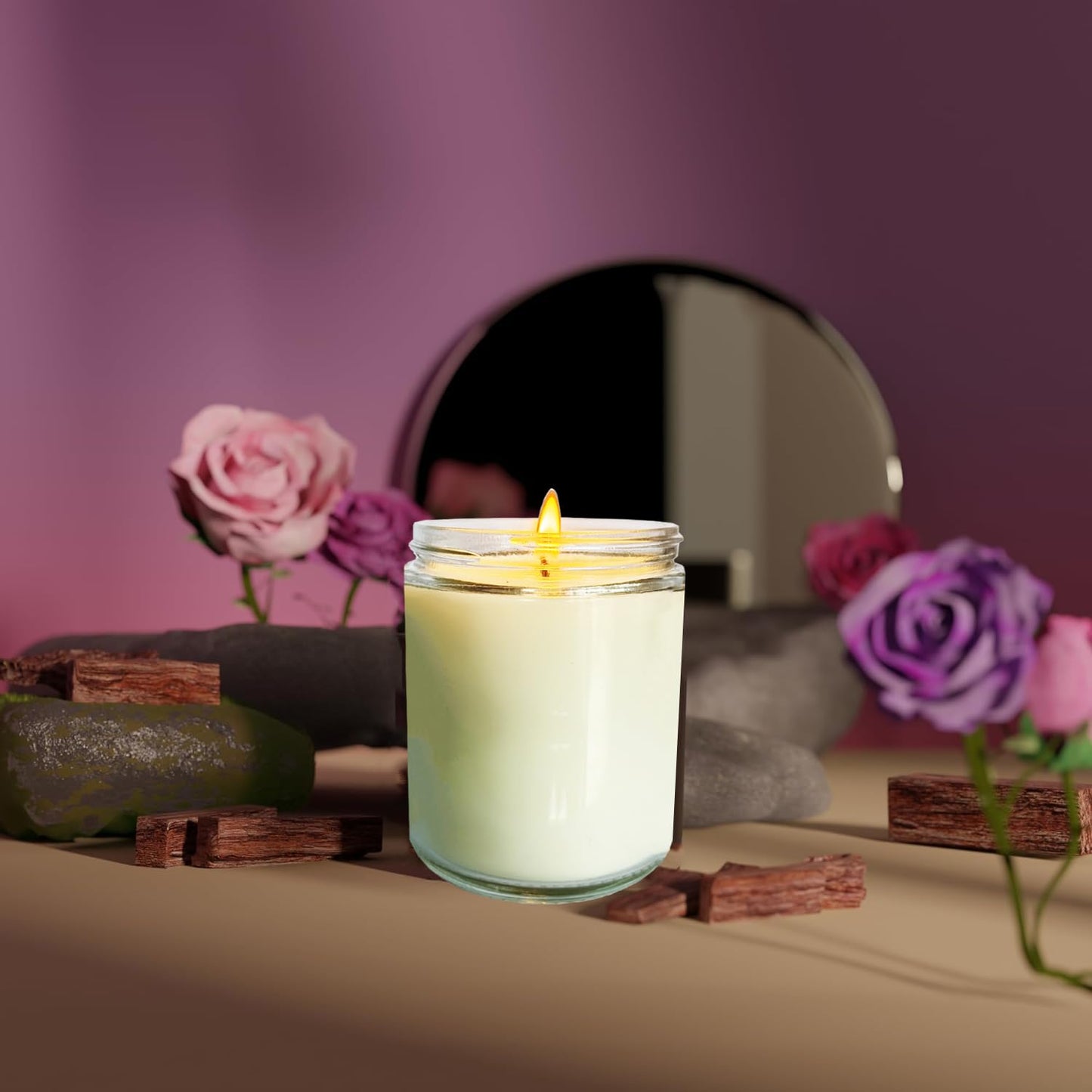 Veiuwa 24 Pcs 6 Oz Eucalyptus Scented Soy Candles Set,Mason jar Bulk Candles for Gifts,Aromatherapy Candle,Great Stress Relieving Scented Candle for Girls as a Gift for Birthdays, Weddings and More!