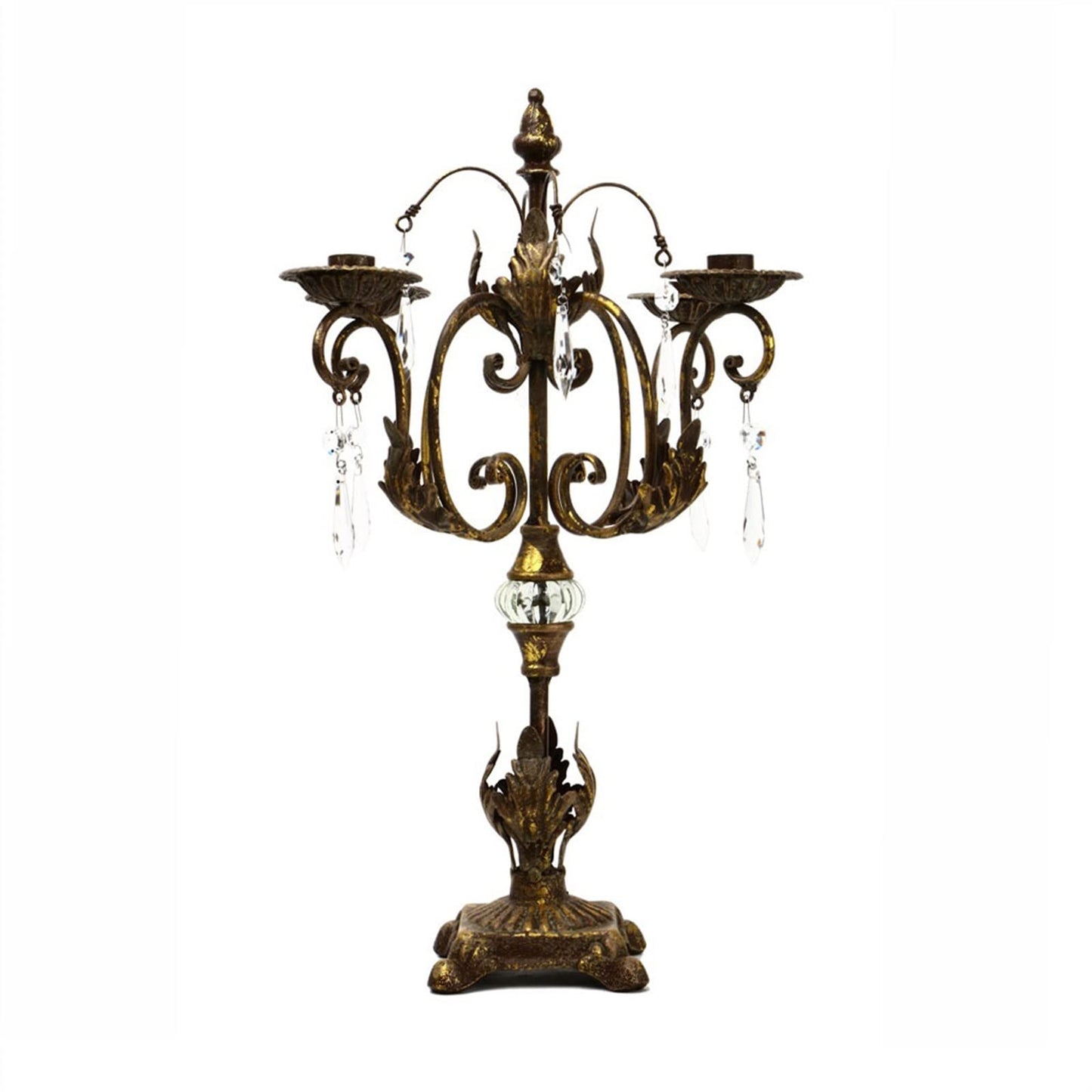 cfycfy987 Candelabra European Style Rural Retro Old Candlestick Ornaments Metal Four-Head Candle Holder Table Decoration Candle Sticks Holder