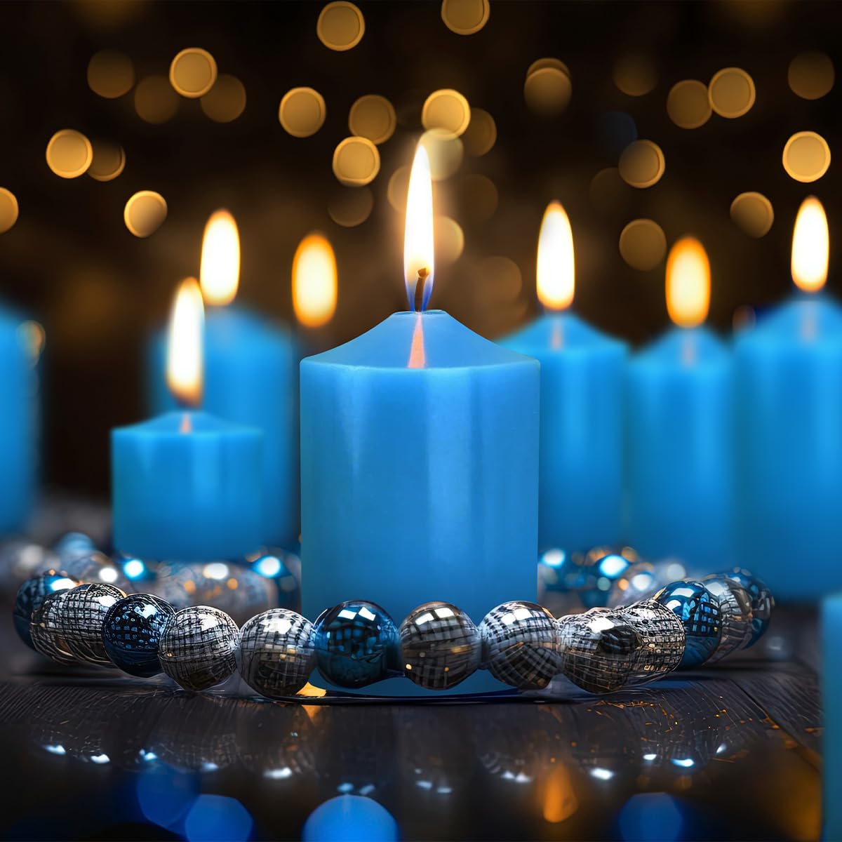 12 Pack 2x3 Inch Blue Pillar Candles, Unscented Column Candles for Home Restaurants Spa Church Weddings, Smokeless Dripless and Clean Burning Emergency Candle