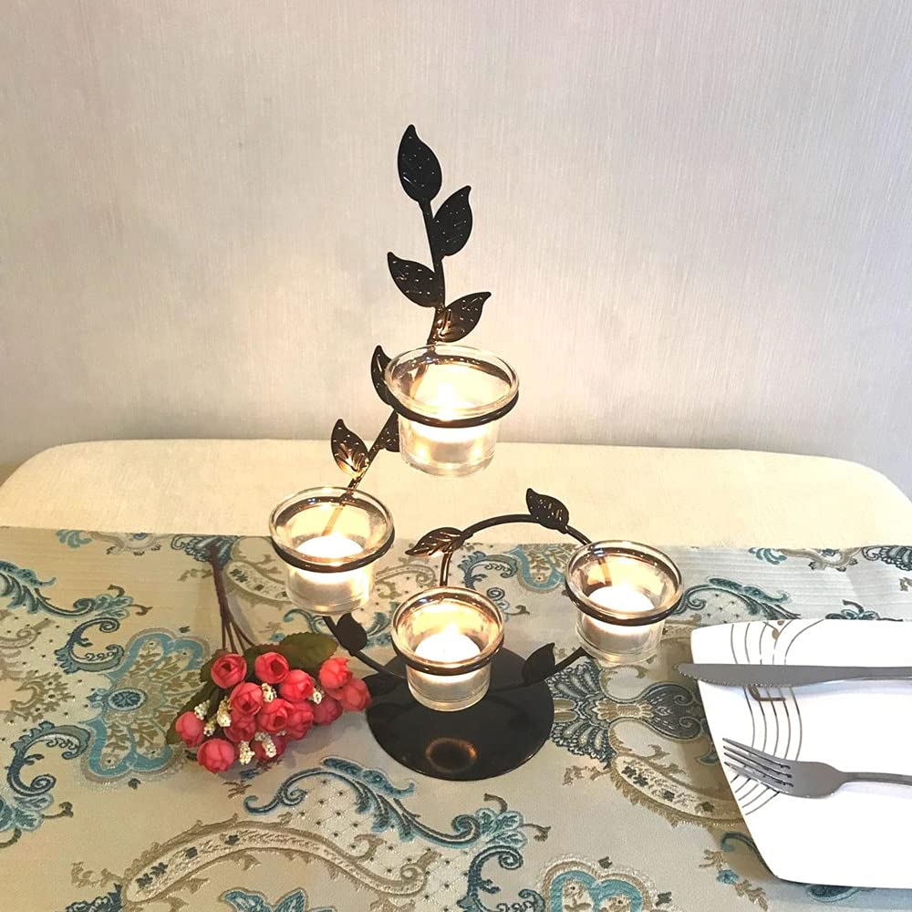 Candlestick Holders Creative European Metal Candle Holder Leaf Shape Candlestick Valentine Day Wedding Decor Candle Holders