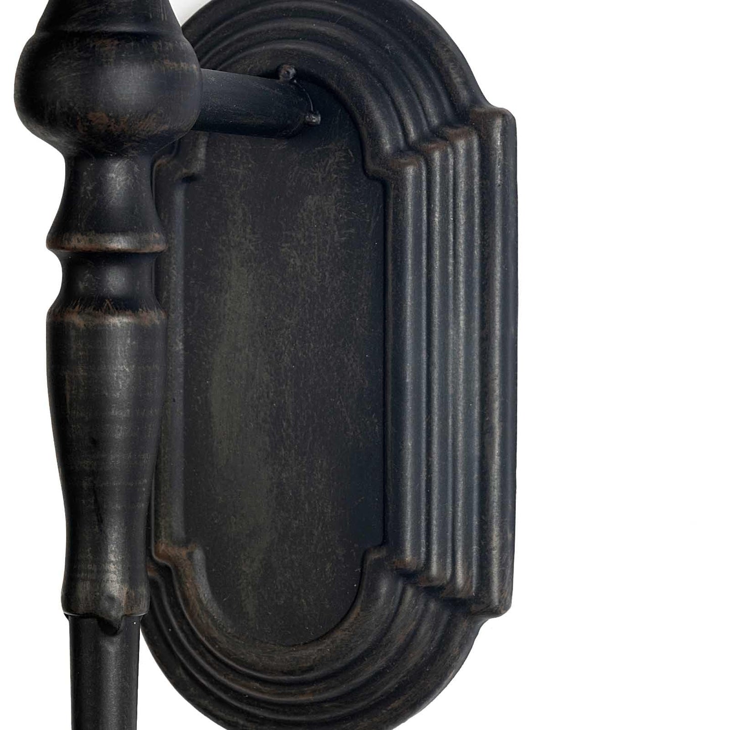 Gothic Wall Sconce Candle Holder (Set of 2) Black Crown and Scepter Design Wall-Mount Metal Candle Holders Hanging Iron Wall Candle Sconce Holder for Living Room, Bathroom, Dining Room