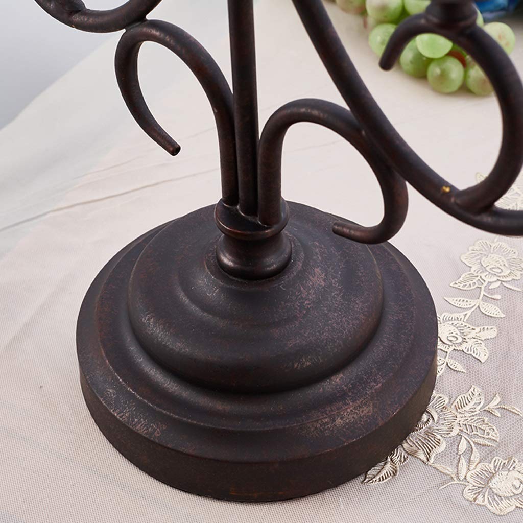 XILIN-1987 Candle Holderss Retro to Do The Old Wrought Iron Candle Holders Decorated Living Room Desktop Decoration 5 Arm Candle Holders Decorative Candlestick