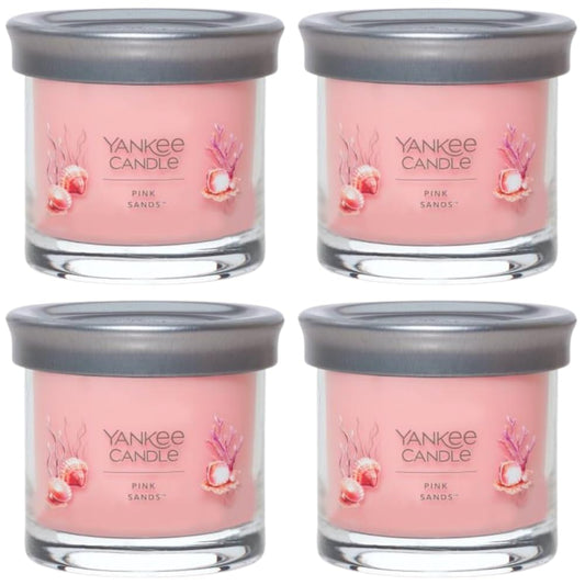 Yankee Candle Small Tumbler Scented Single Wick Jar Candle, Pink Sands, Over 20 Hours of Burn Time, 4.3 Ounce (Pack of 4)