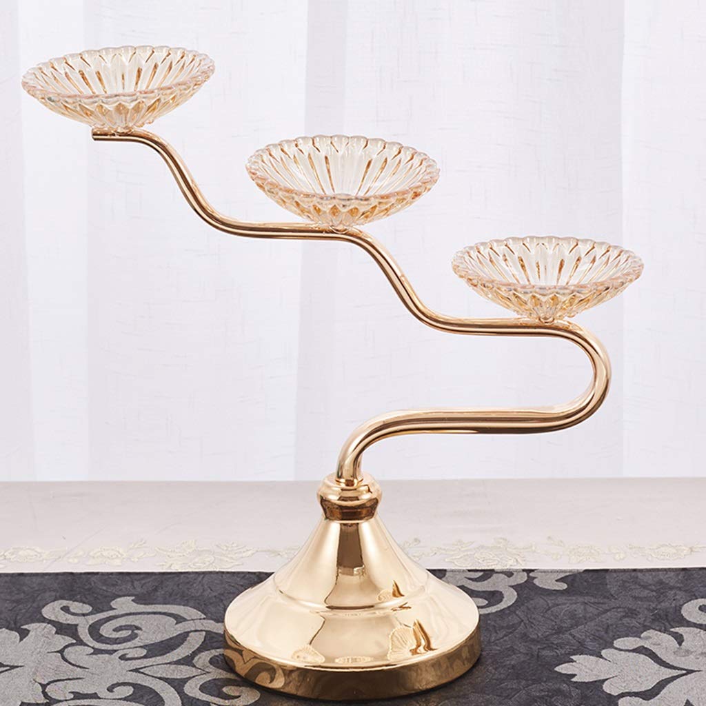 XILIN-1987 Candle Holderss Creative Candle Holder Candlelight Dinner Props Romantic Desktop Decoration 3 Head Candle Holder Decorative Candlestick