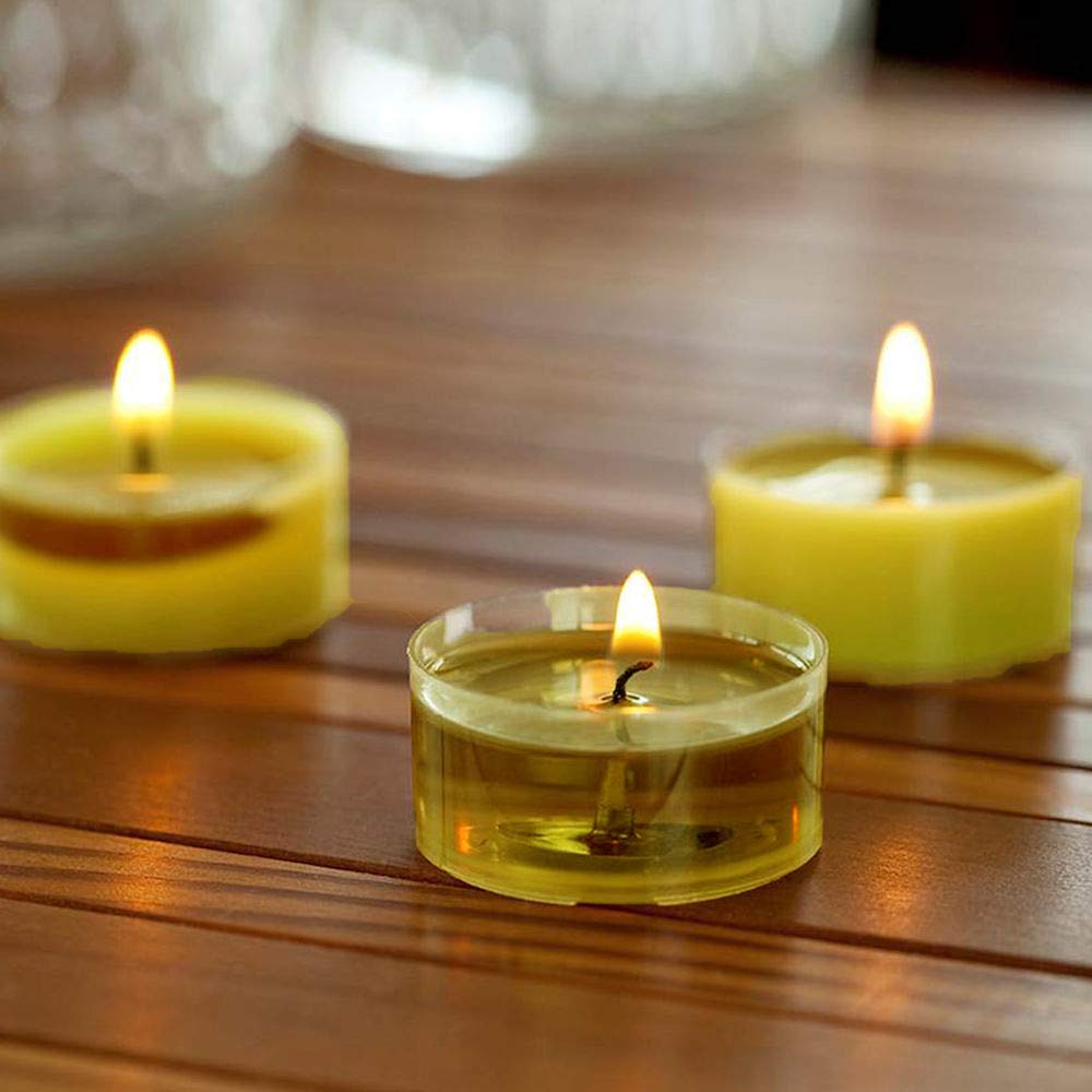 Spaas 24 Scented Clearlights, Tealights in Transparent Clear Cup, ± 4.5 Hours, Refreshing Lightness