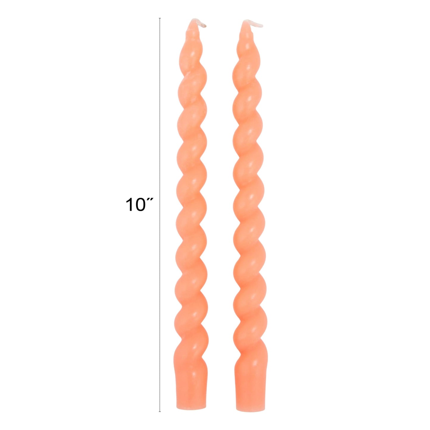 Creative Co-Op 2-Piece Unscented Twisted Taper Candles in Box, Pink