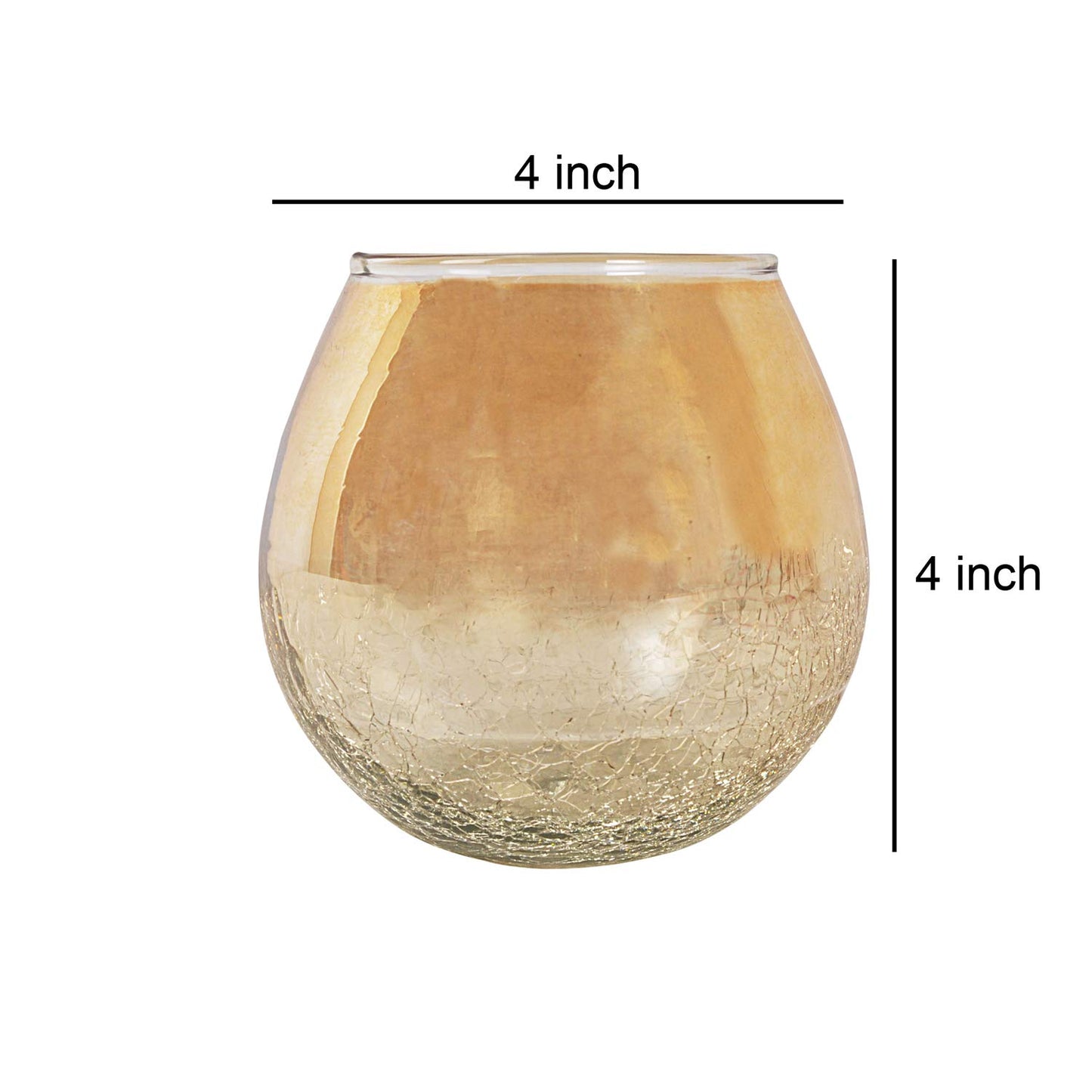 Votive Candle Holders 2 Pcs Half Cracked Glass Halloween Candle Holder Votive Candle Holder - Tea Light Candle Holder for Home Decor Weddings Table Centerpieces Votive Tea Light Candle Holder