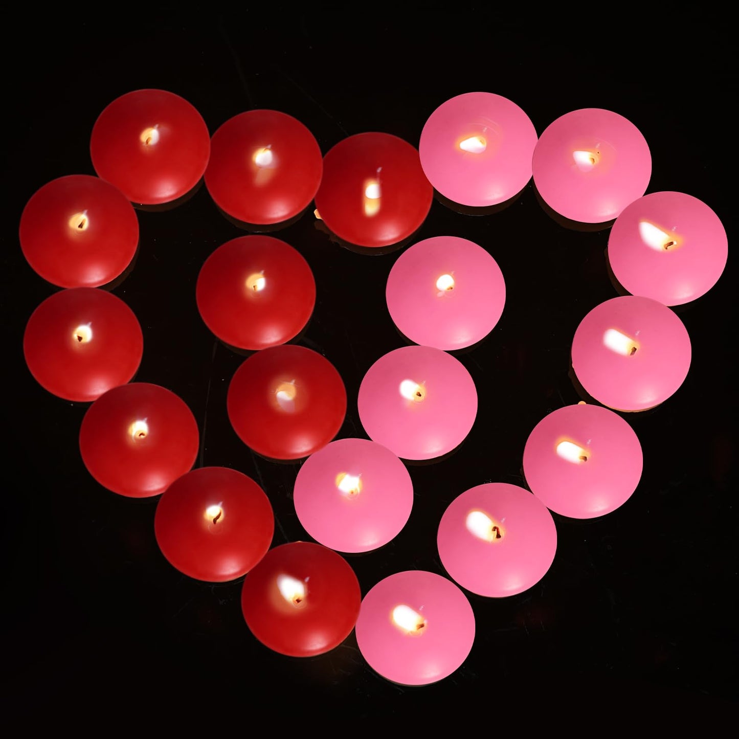 20 Pcs Floating Candles Centerpieces, 1.5 Inch Unscented Floating Candles Small Decoration for Valentine's Day, Thanksgiving, Wedding and Home Decor