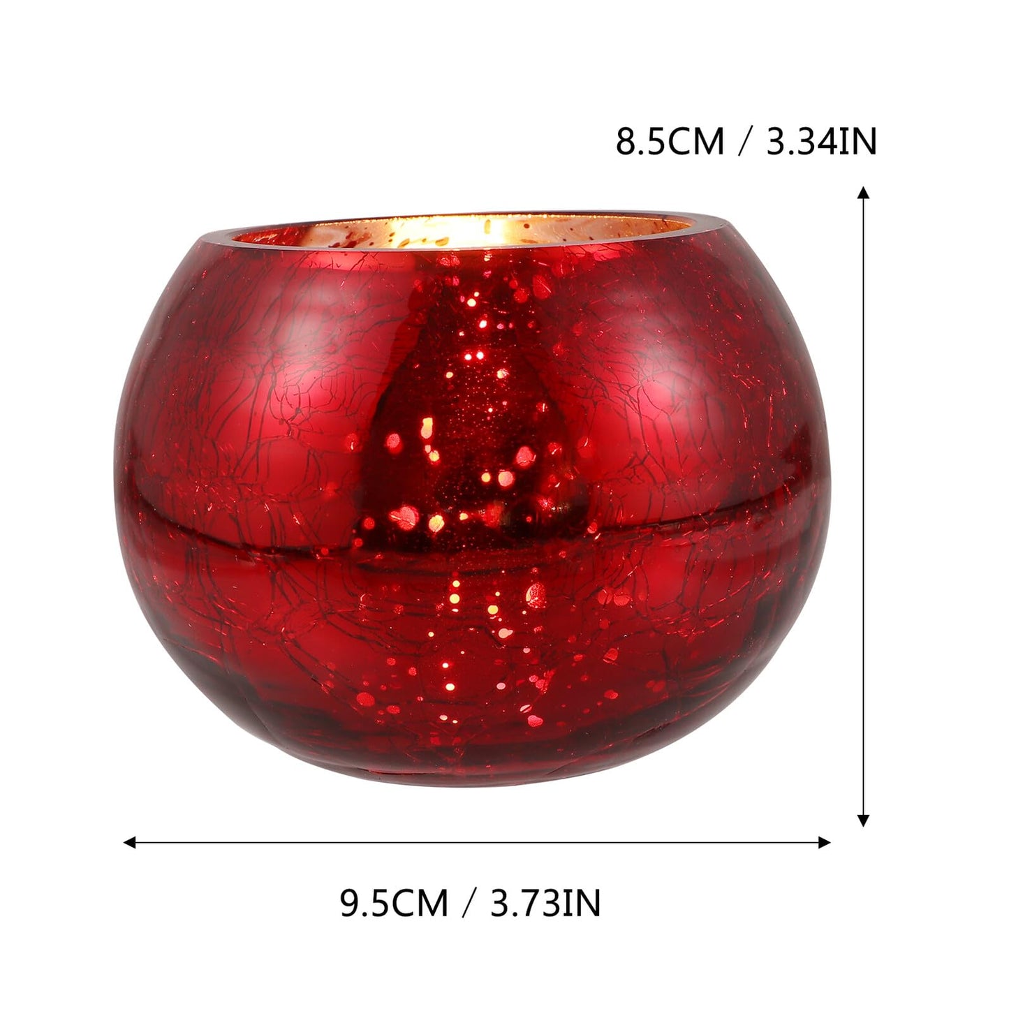 GAROZATION Glass Candle Holder for Valentine's Day Romantic Decor Red Frosted Floral Design Tealight Cup for Weddings Aromatherapy Candles Elegant Party Table Centerpiece
