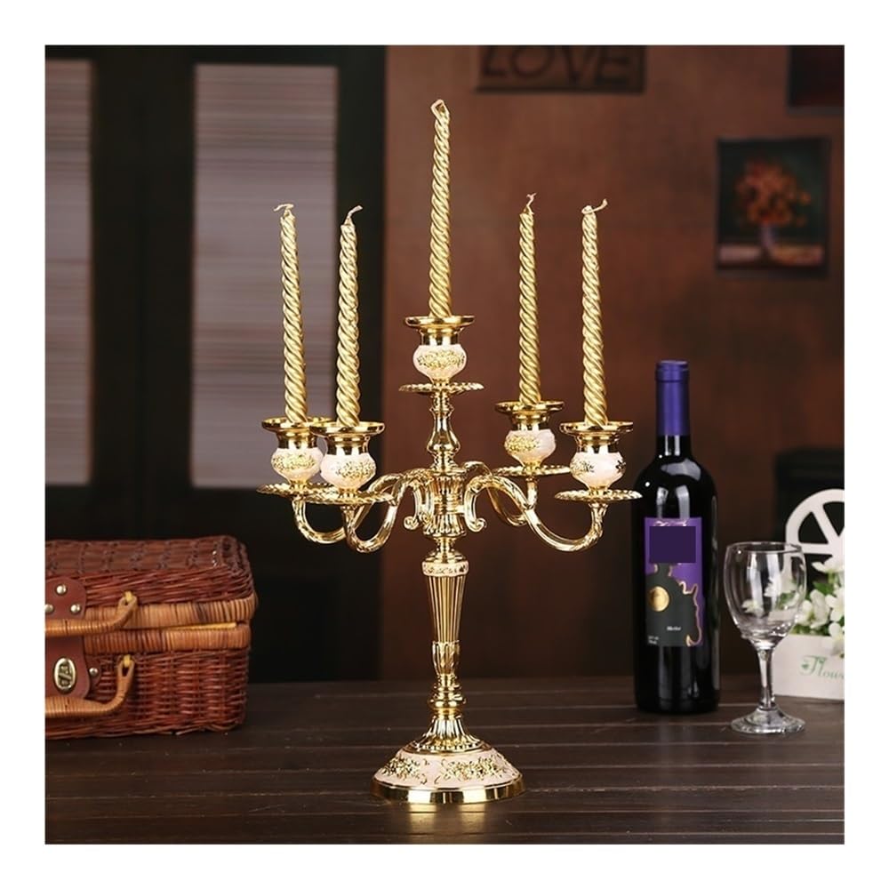 Candlestick Holders European Retro Five-Head Candle Holder Home Wedding Props Decorative Candlestick